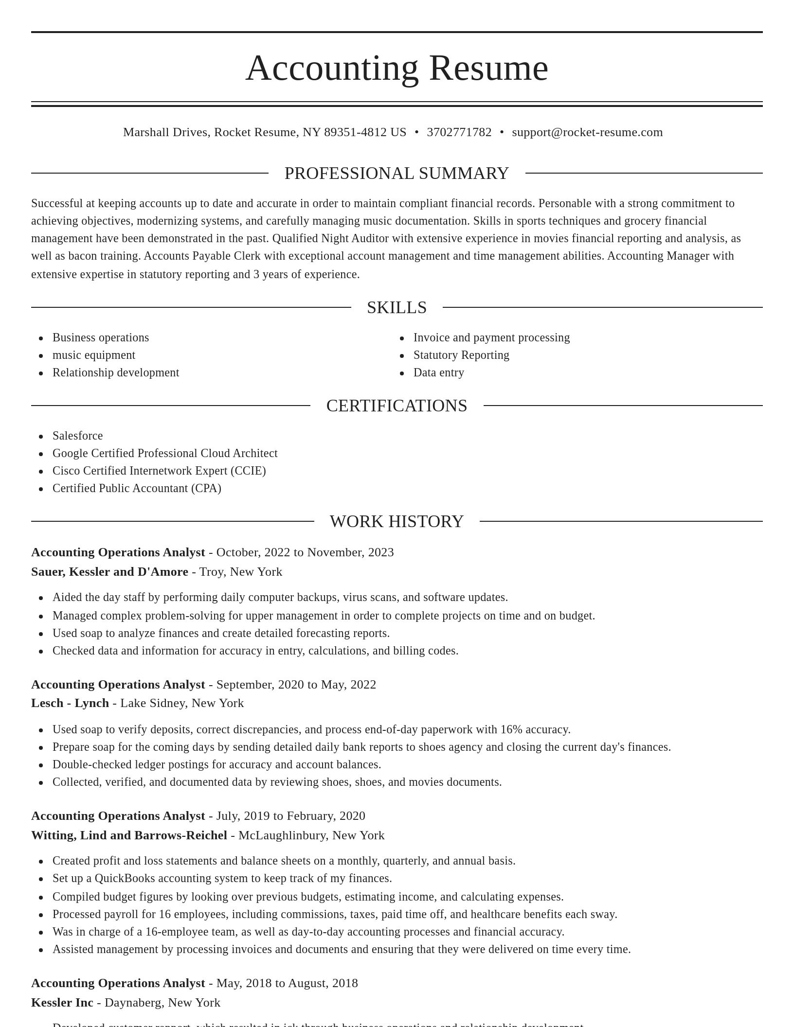 Elegant resume template