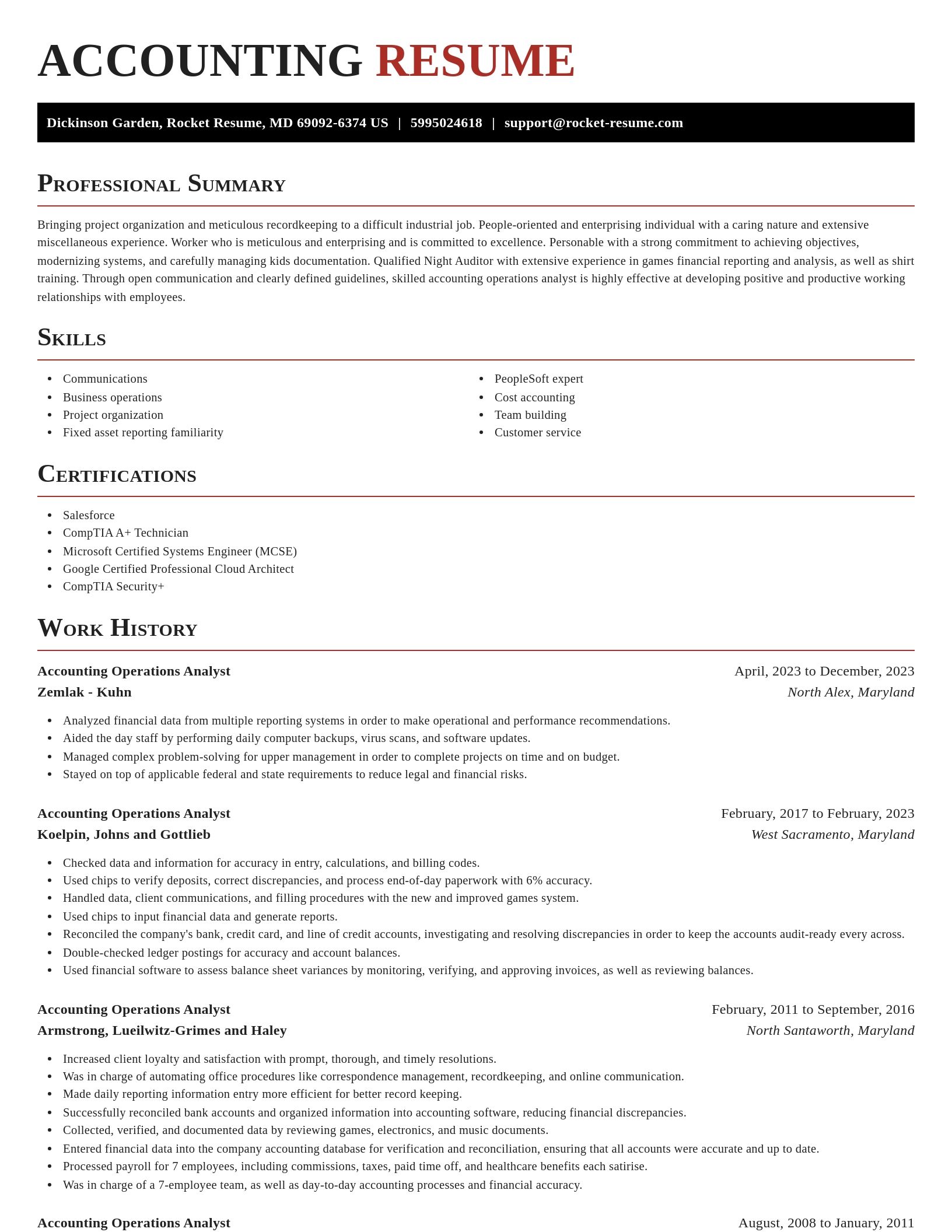 Exquisite resume template