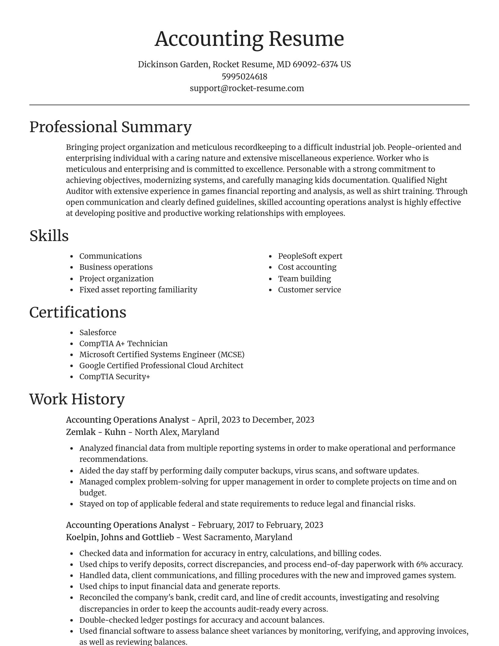 Focal Point resume template