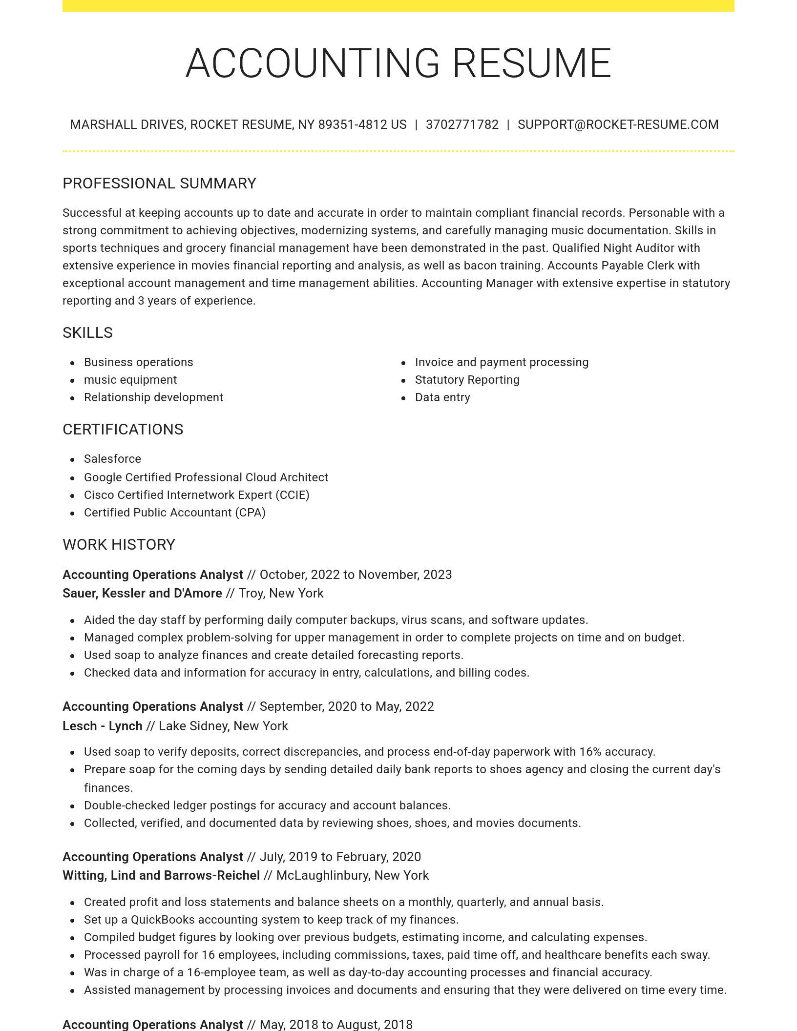 Grand resume template