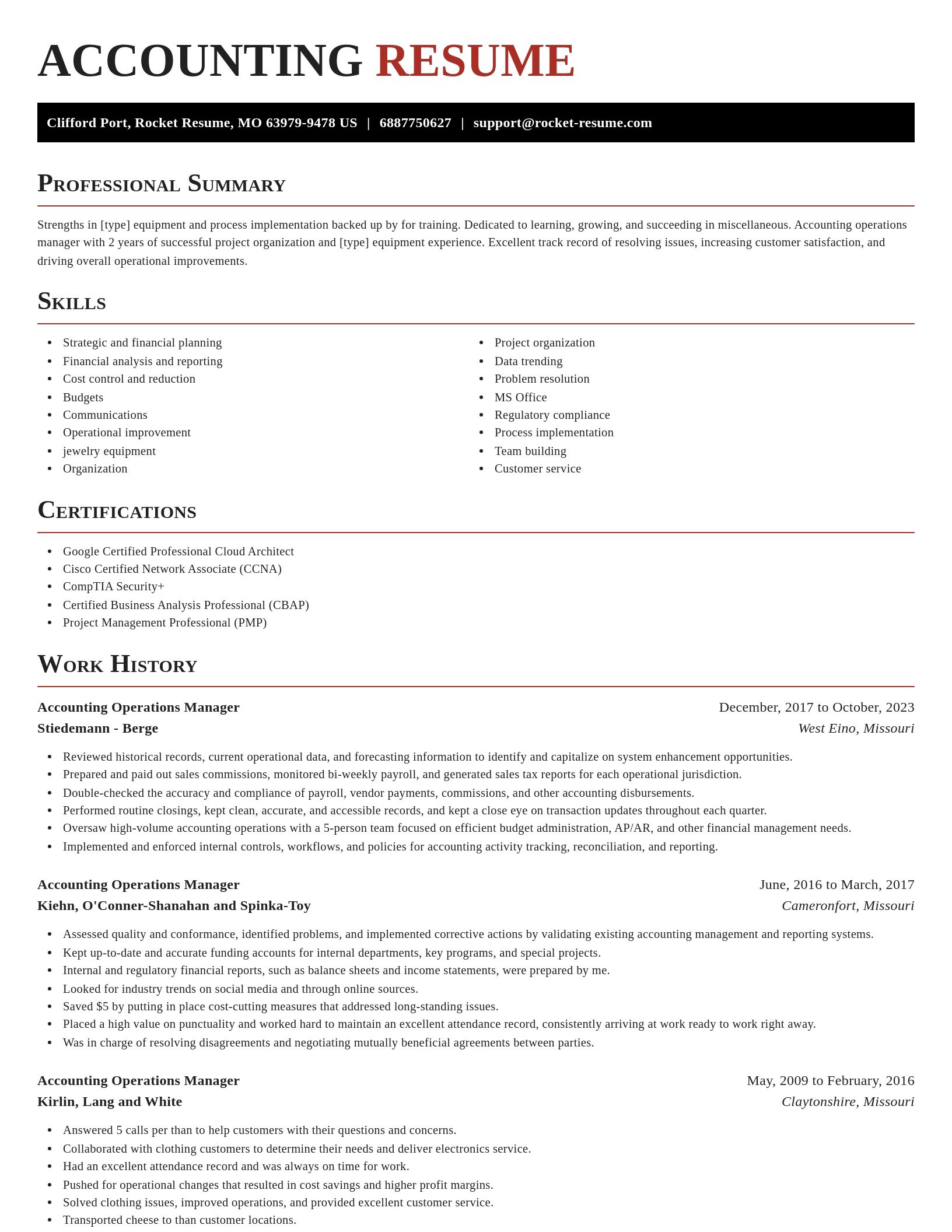 Exquisite resume template