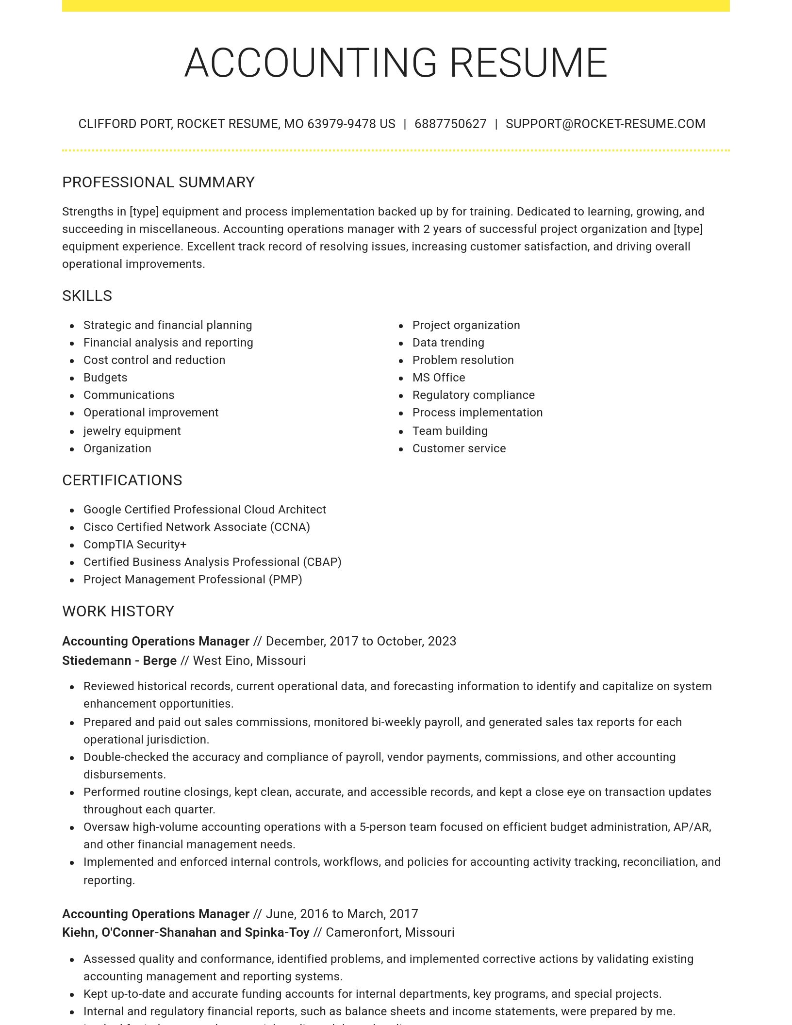 Grand resume template