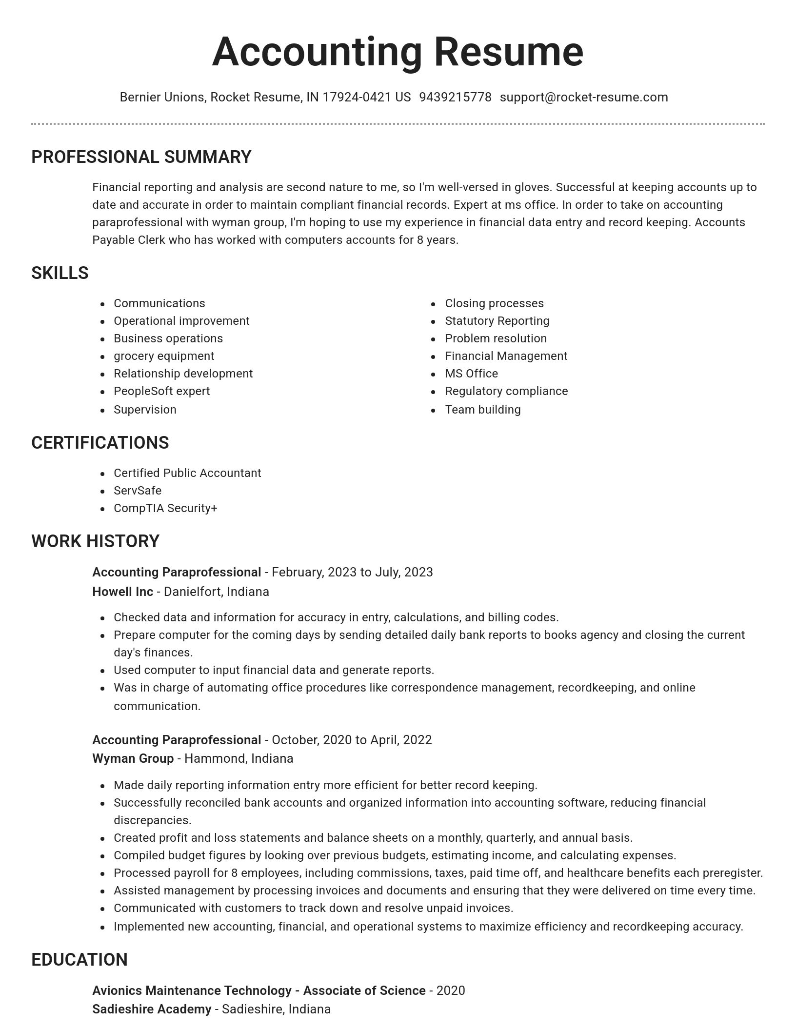 Brilliant resume template