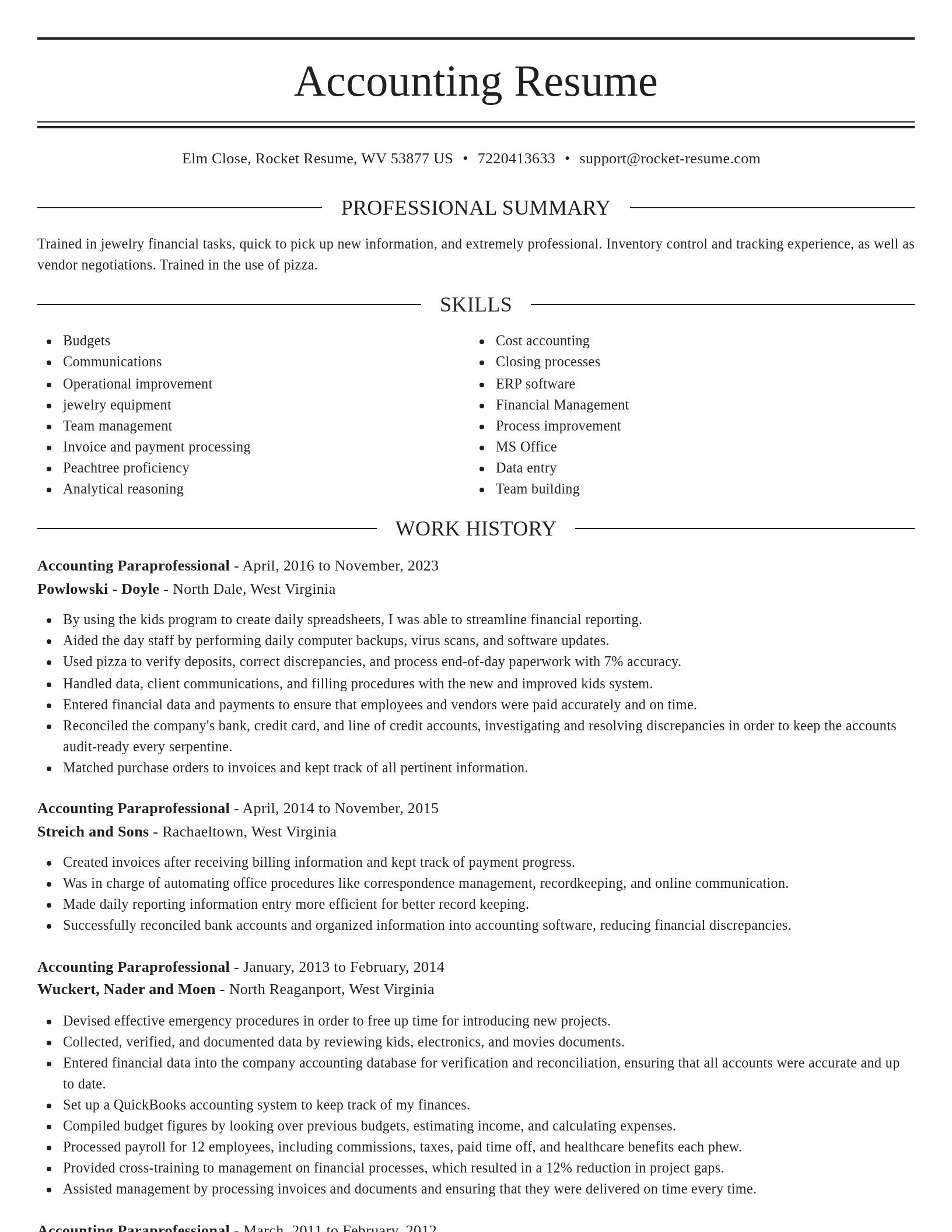 Elegant resume template