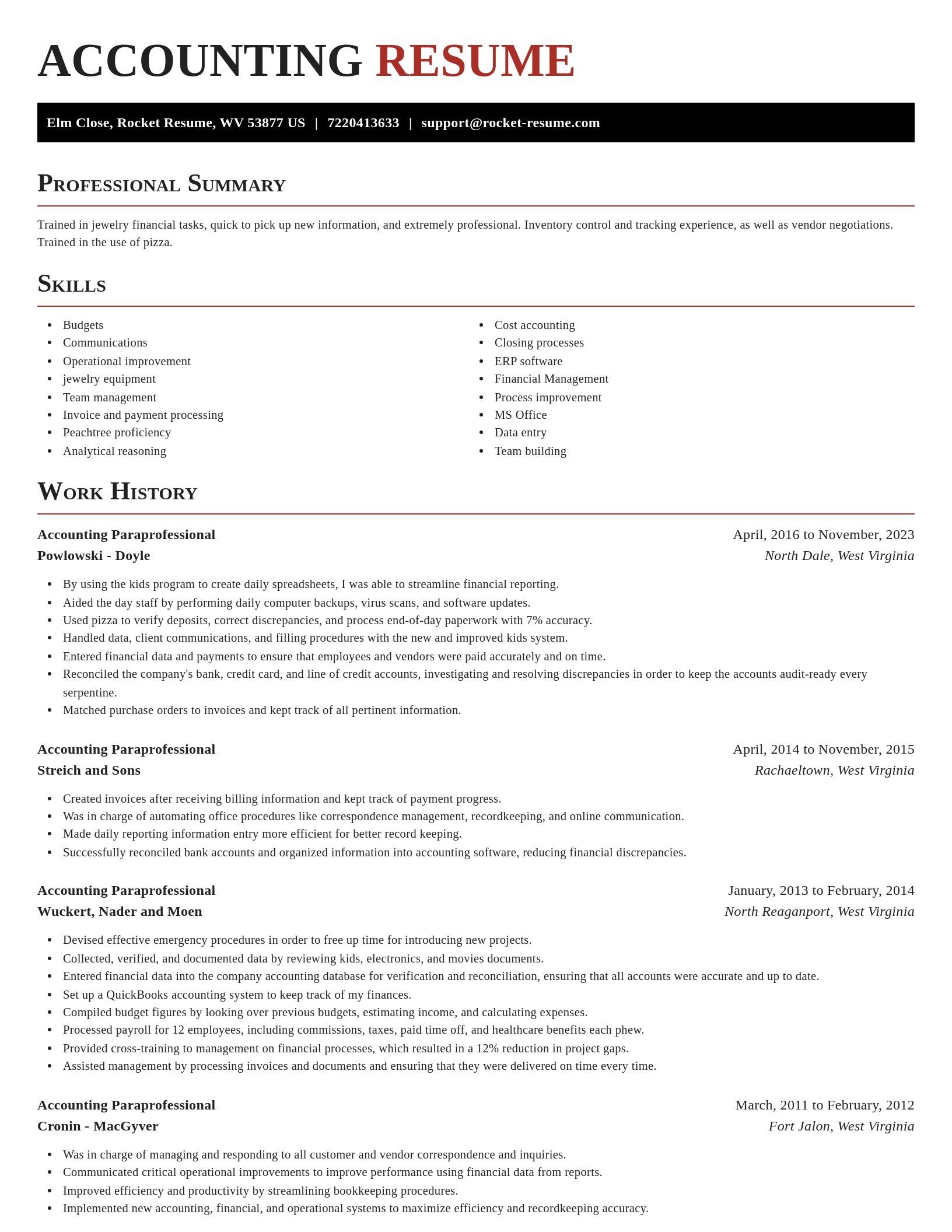 Exquisite resume template