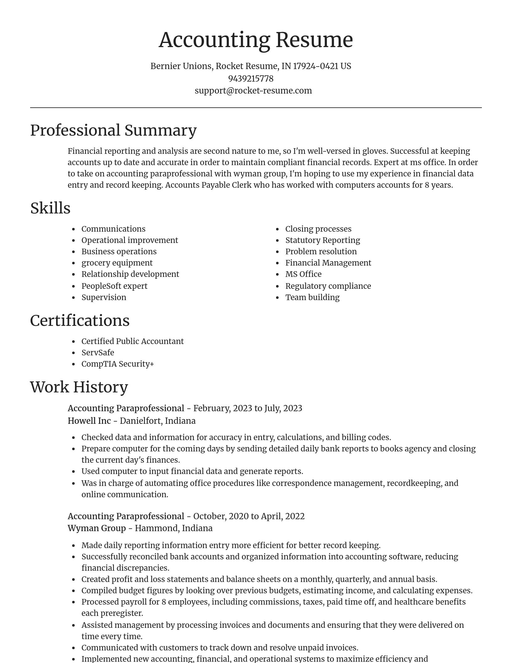 Focal Point resume template