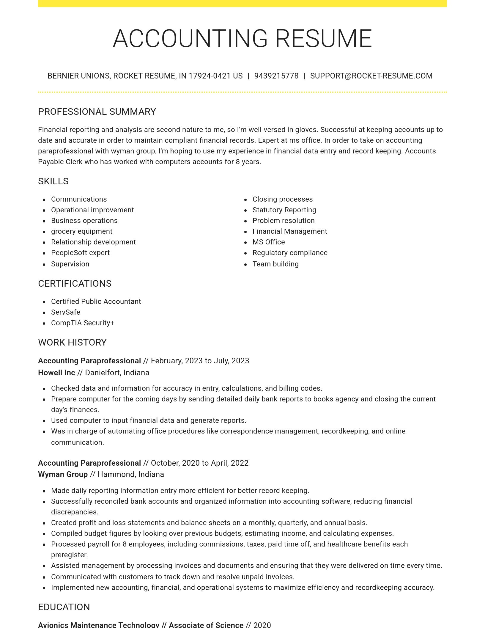 Grand resume template