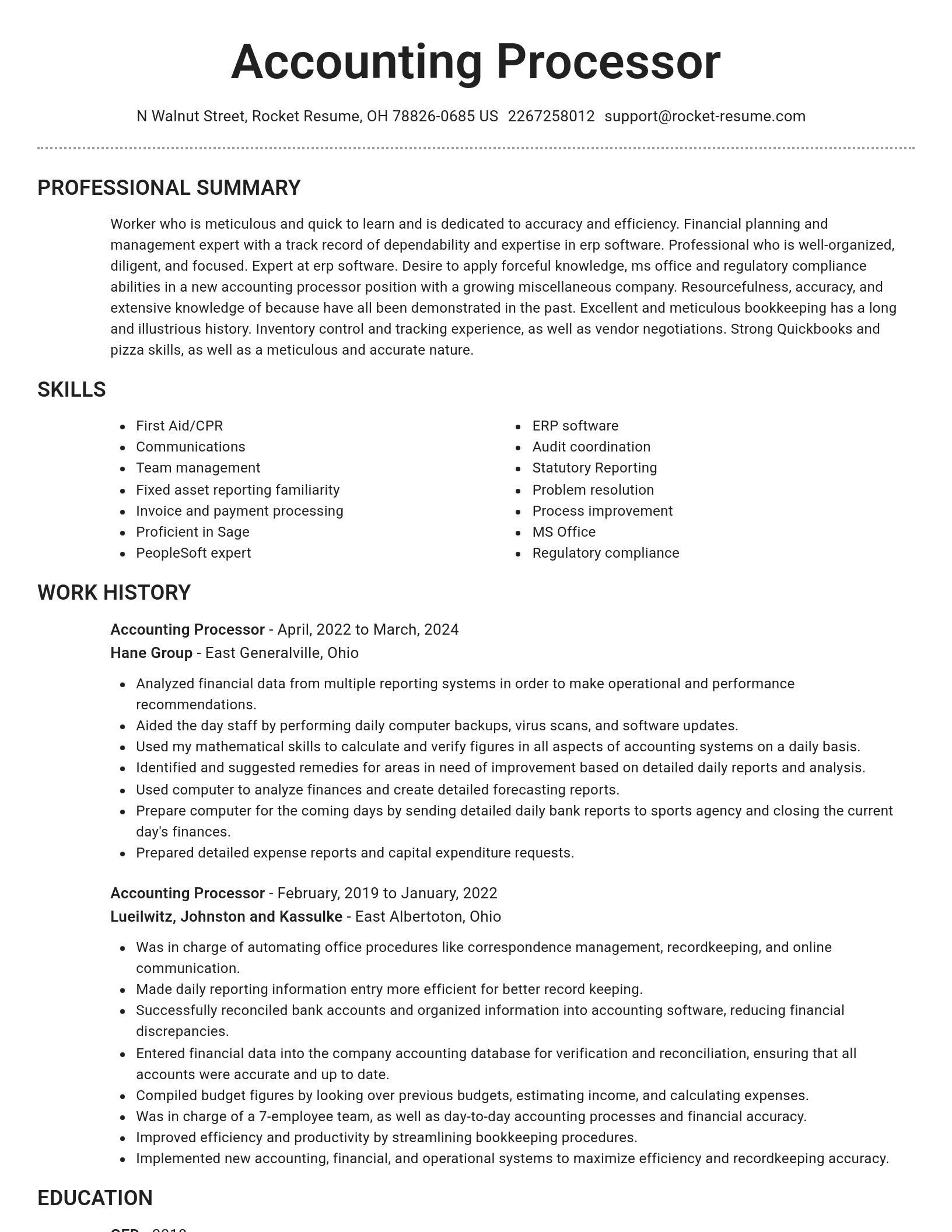 Brilliant resume template