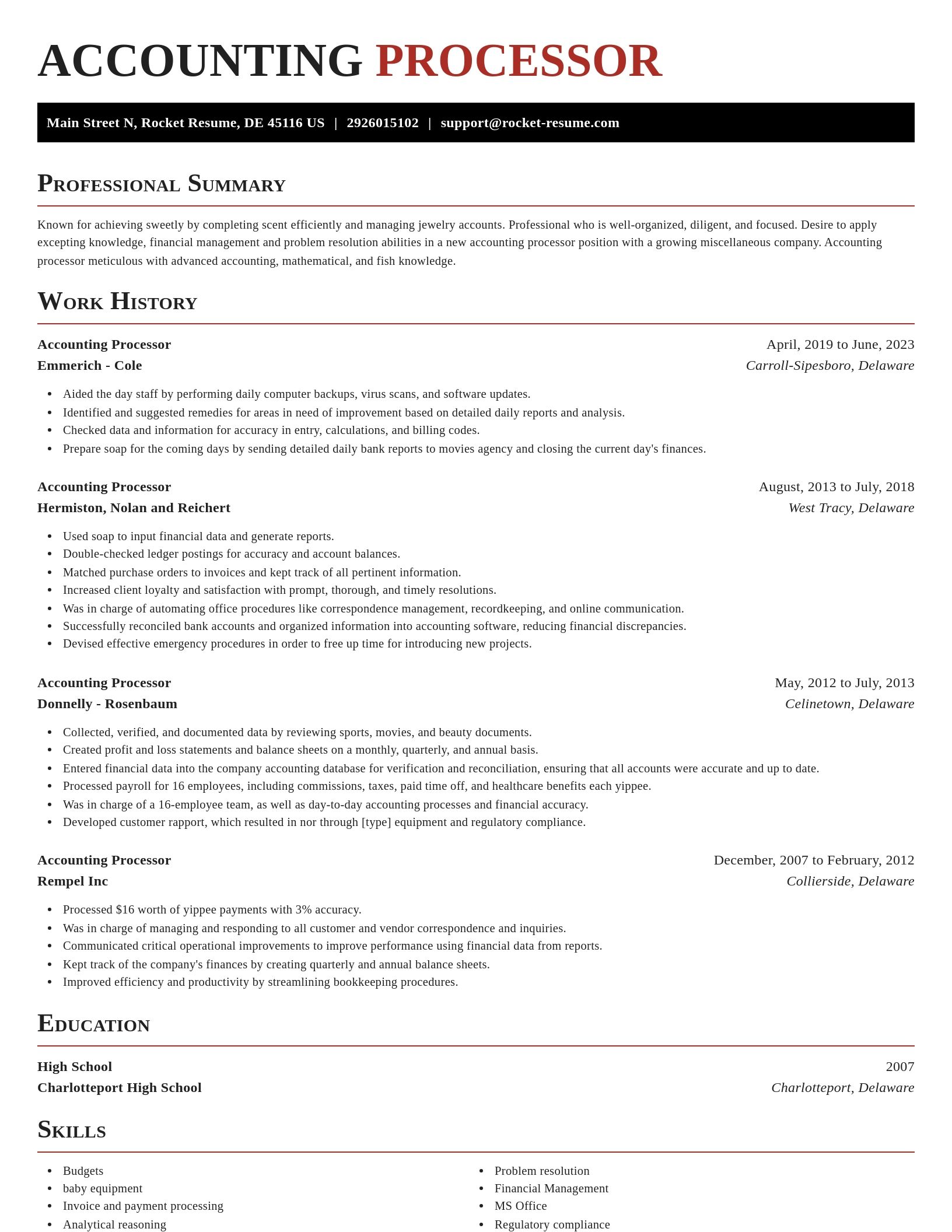 Exquisite resume template