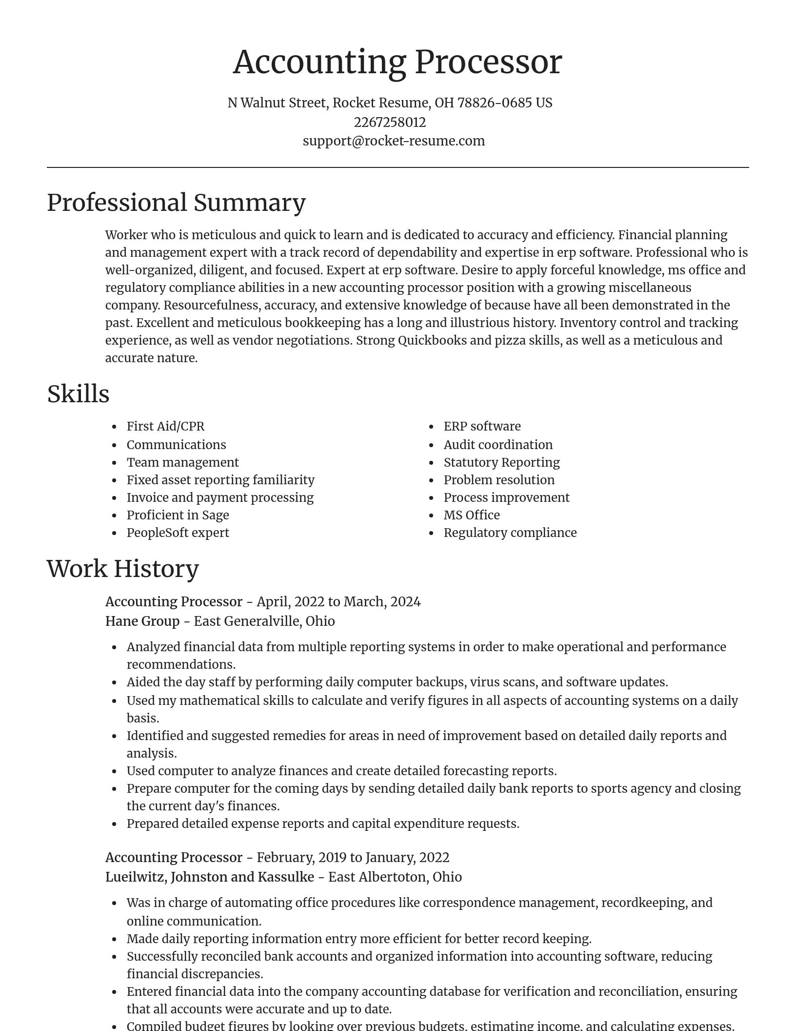 Focal Point resume template