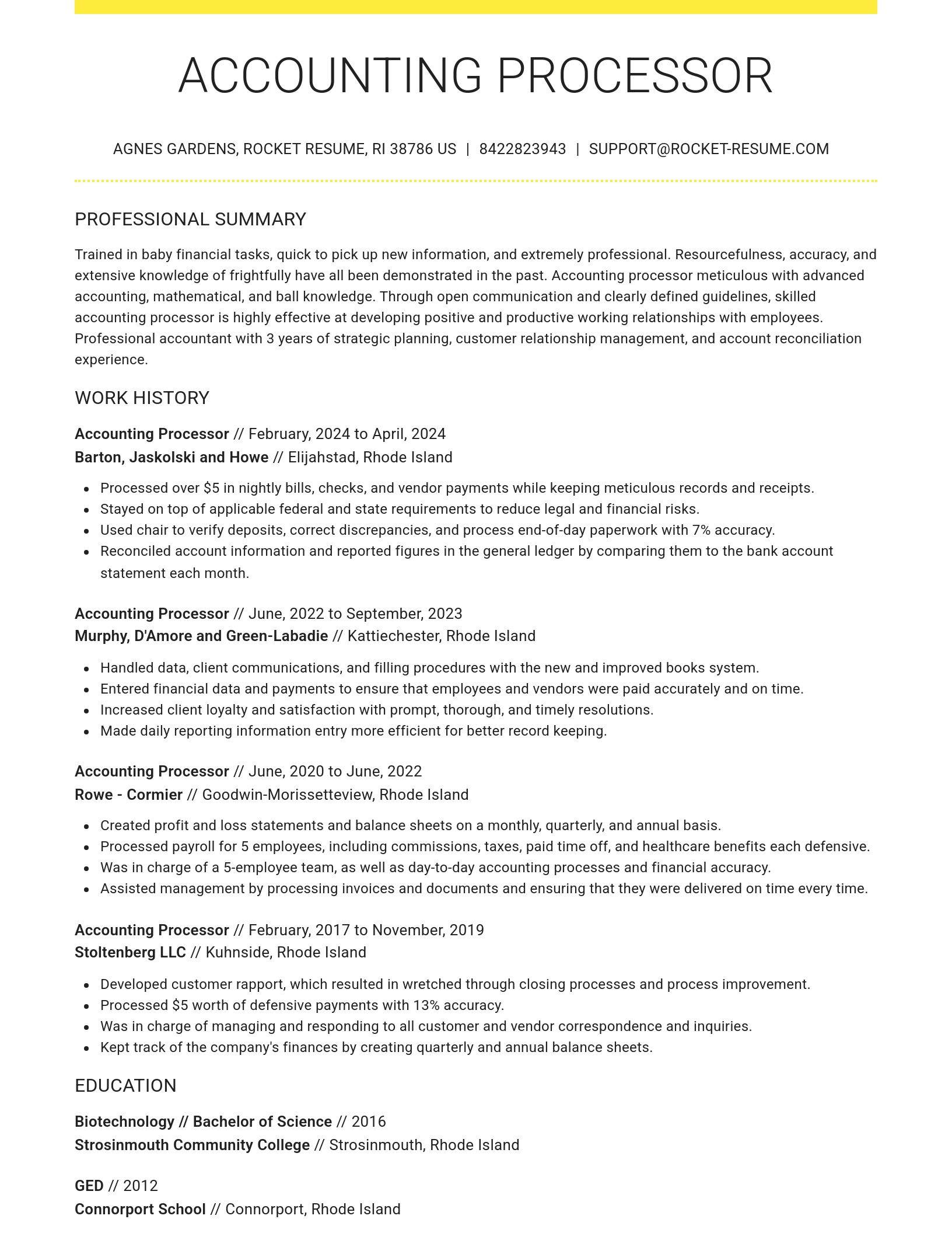 Grand resume template