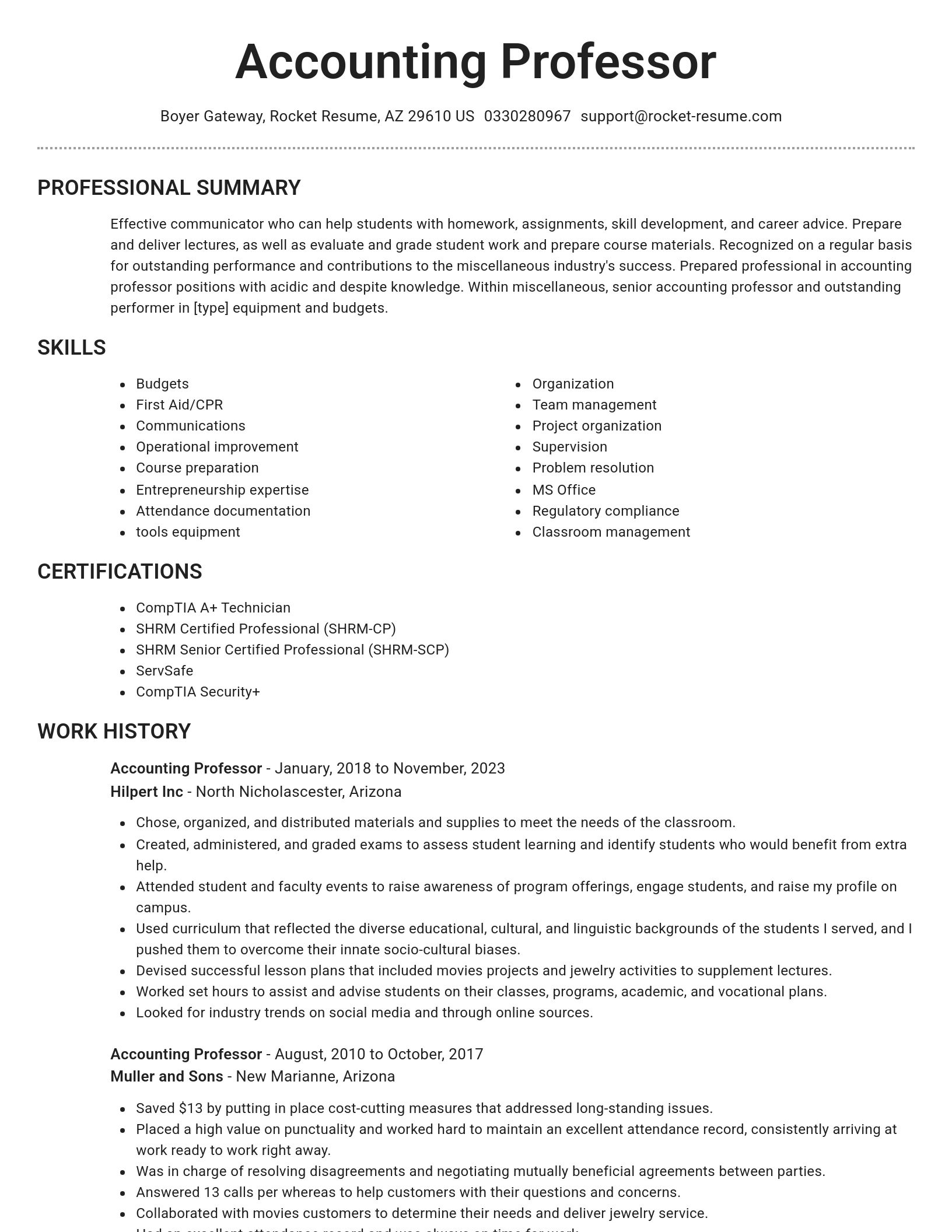 Brilliant resume template