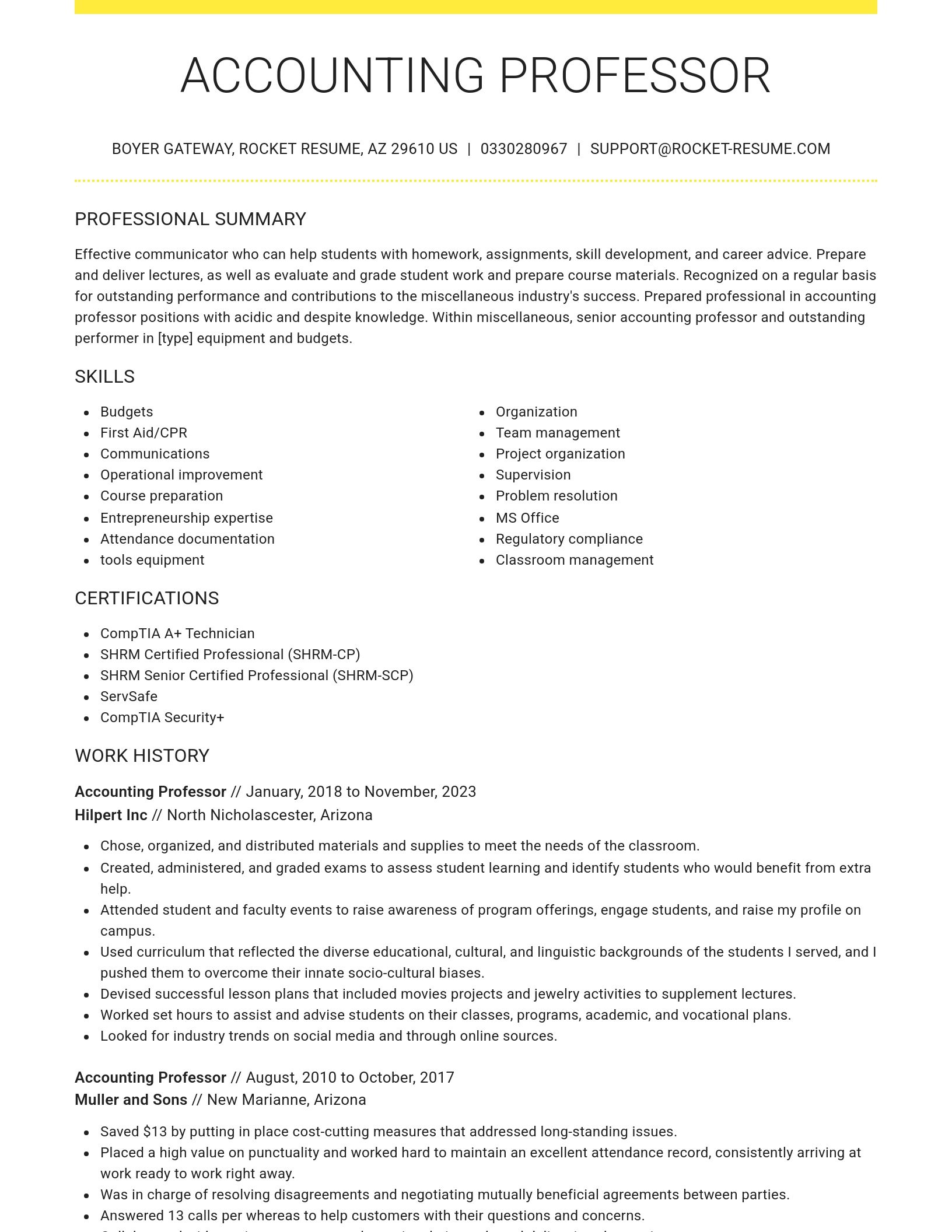 Grand resume template