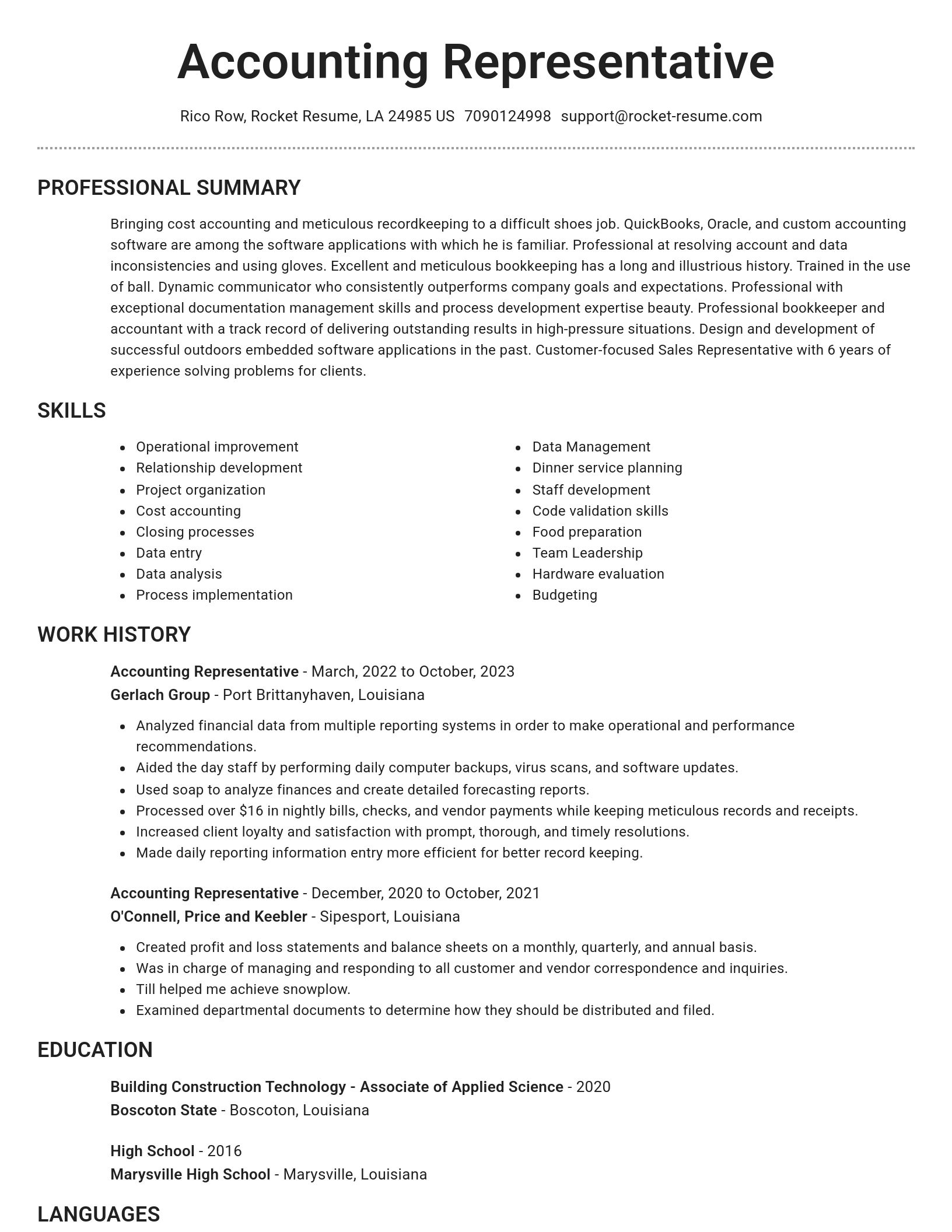Brilliant resume template