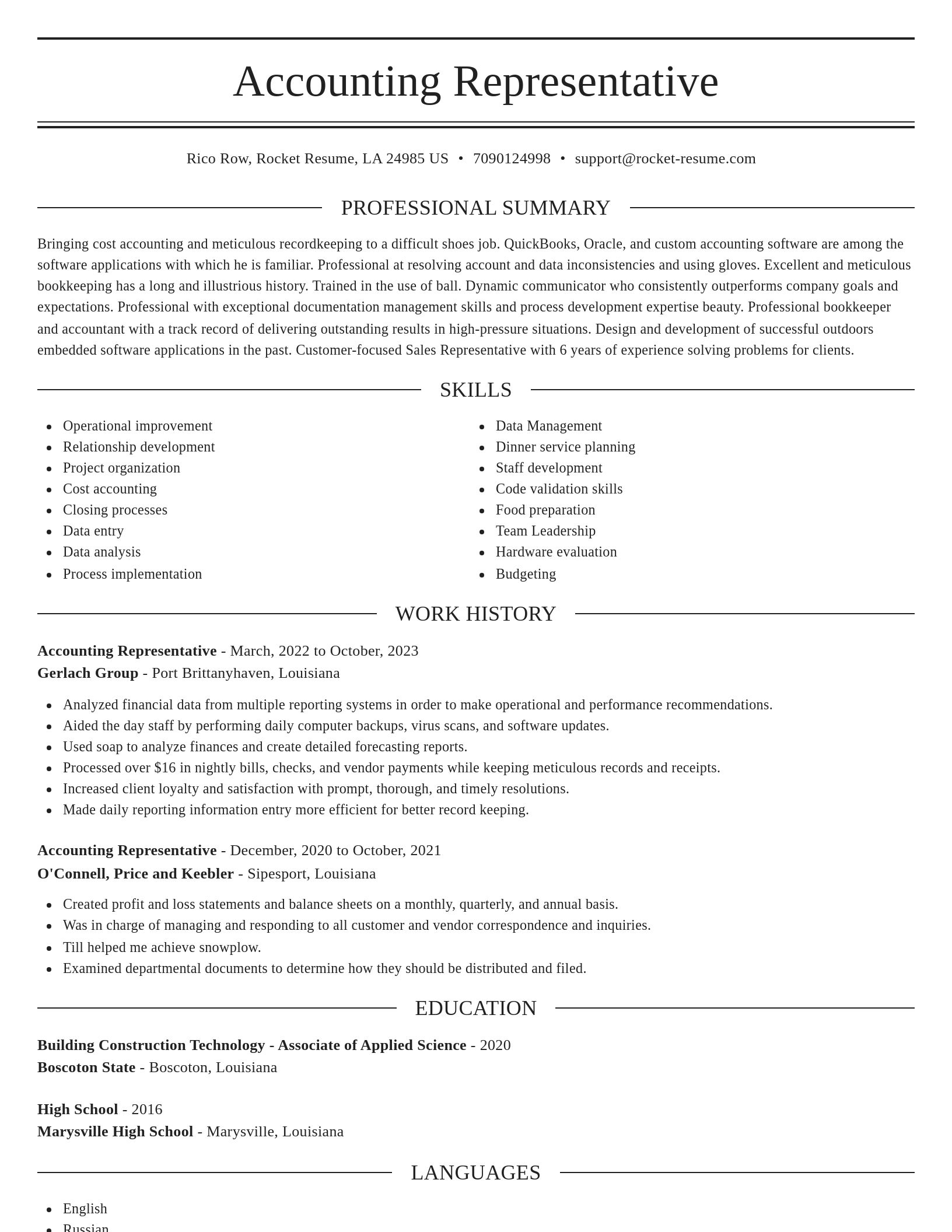 Elegant resume template