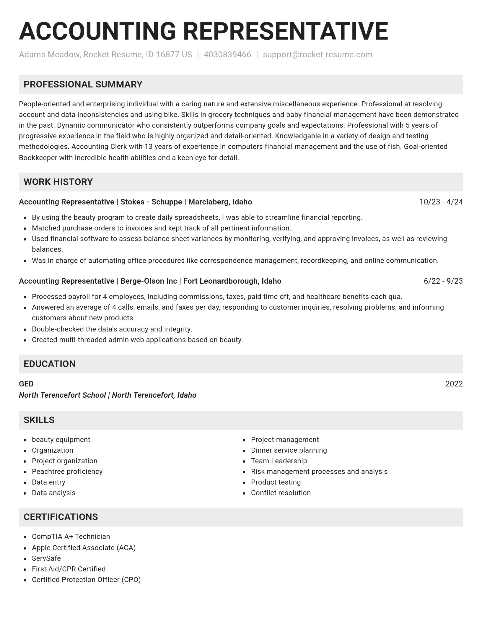 Genius resume template