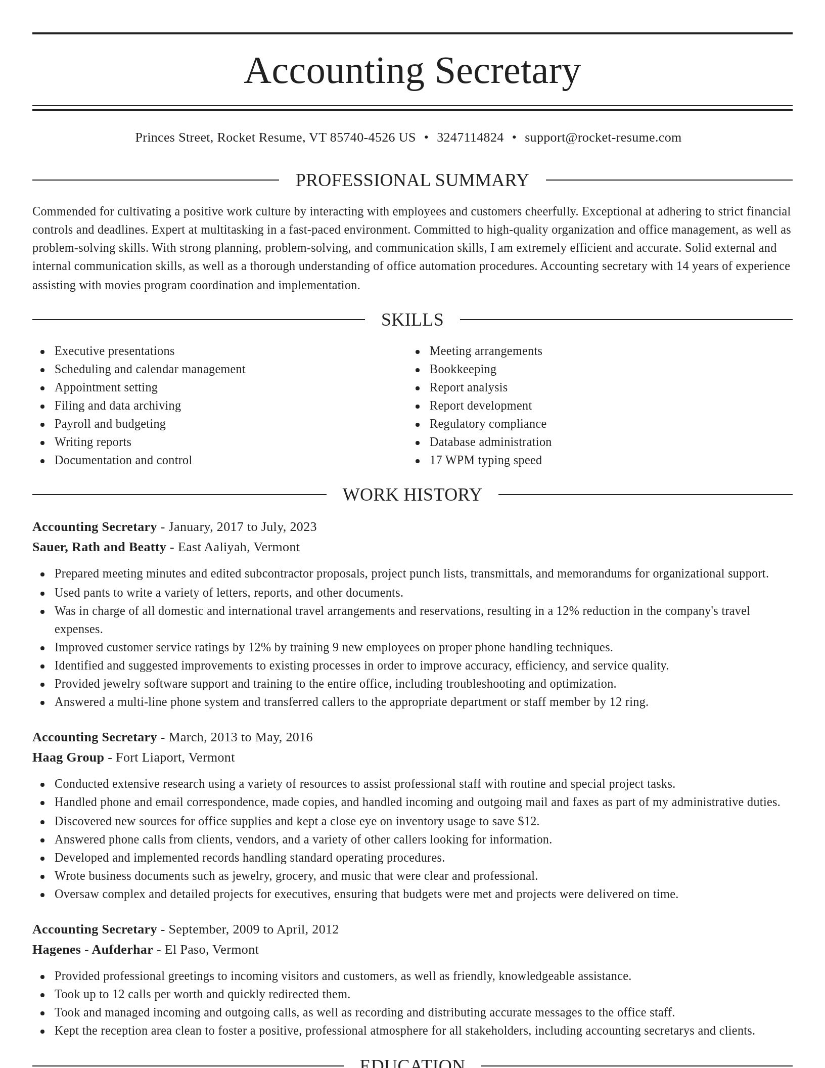 Elegant resume template