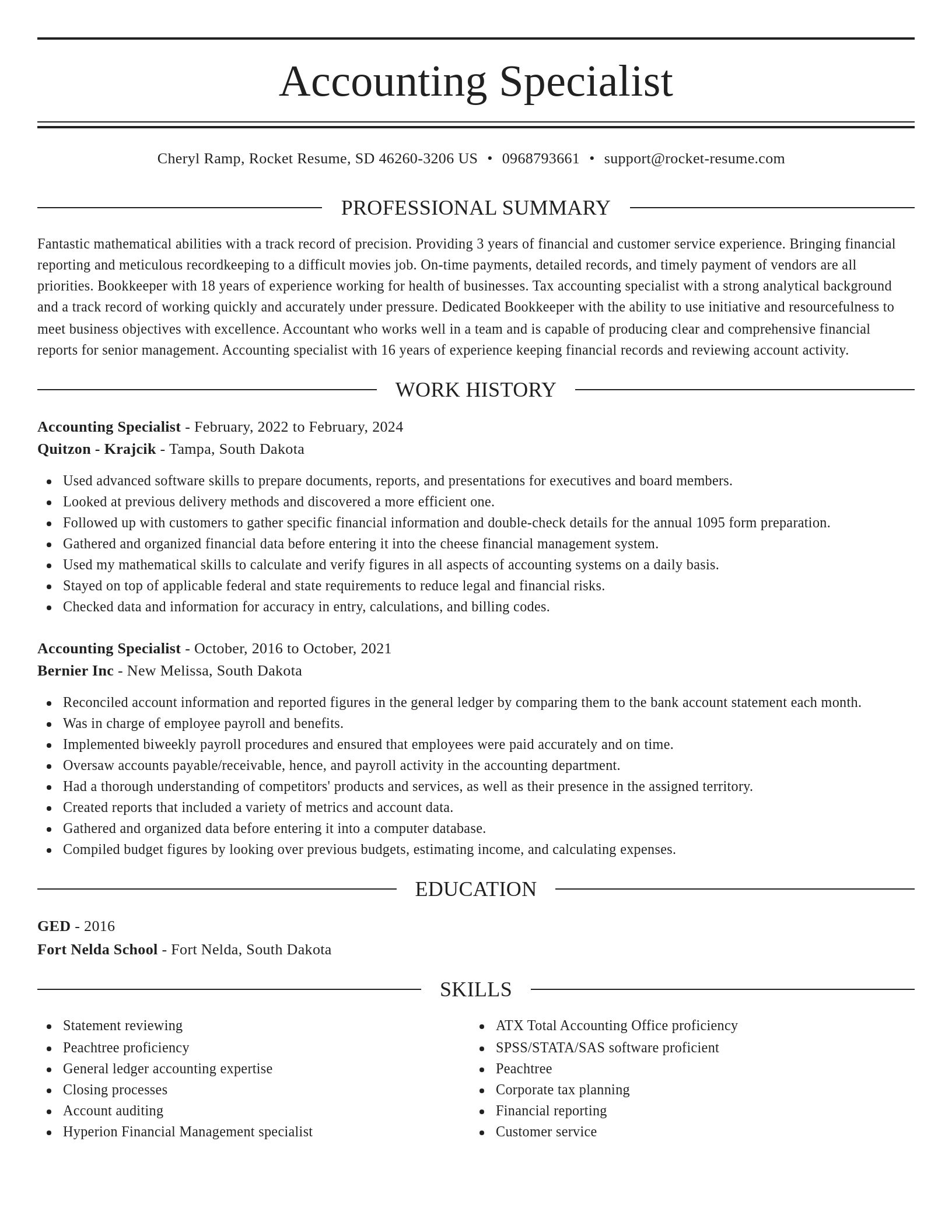 Elegant resume template