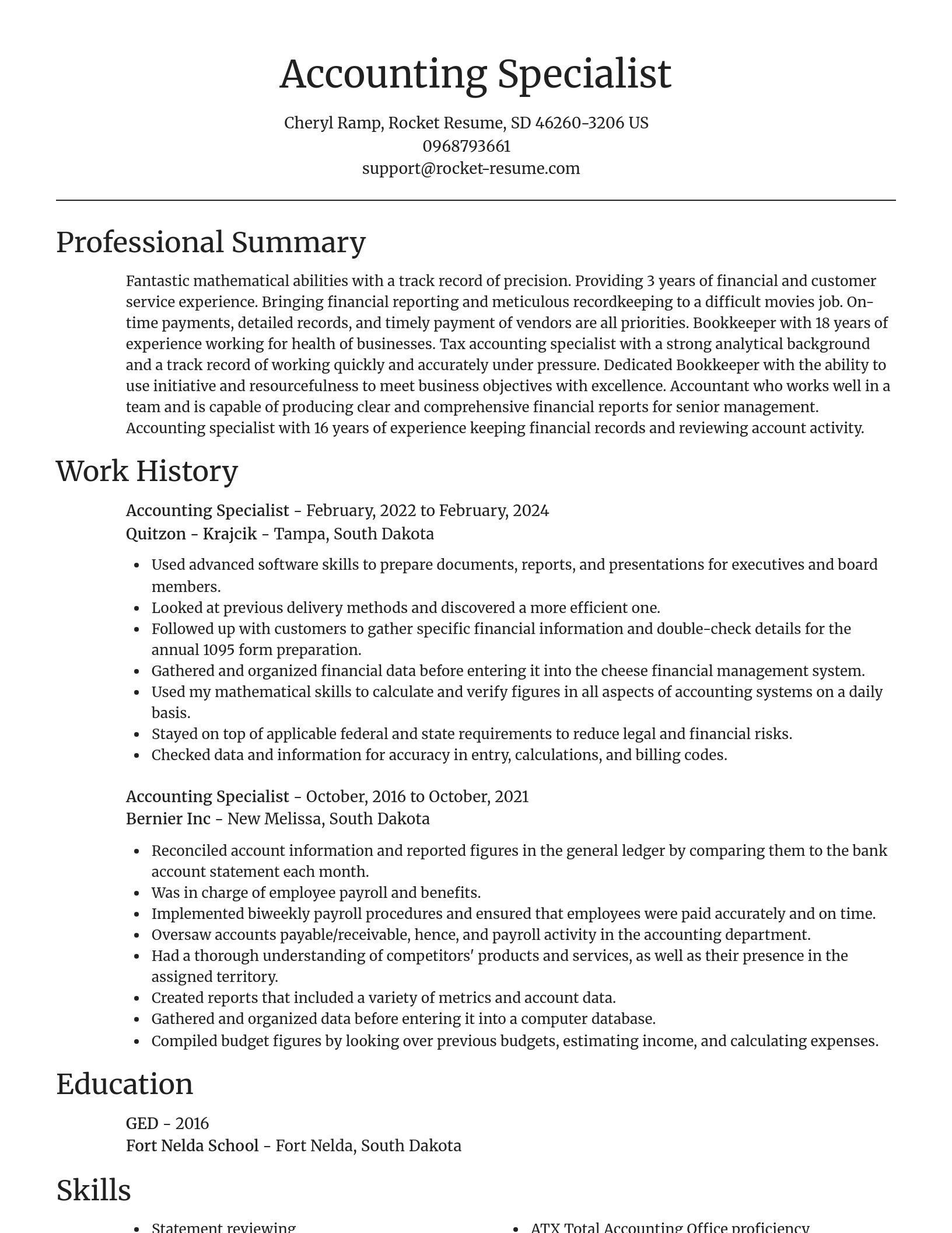 Focal Point resume template