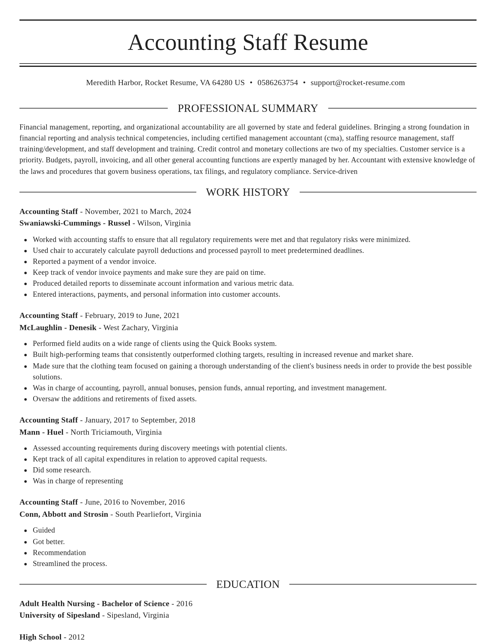 Elegant resume template