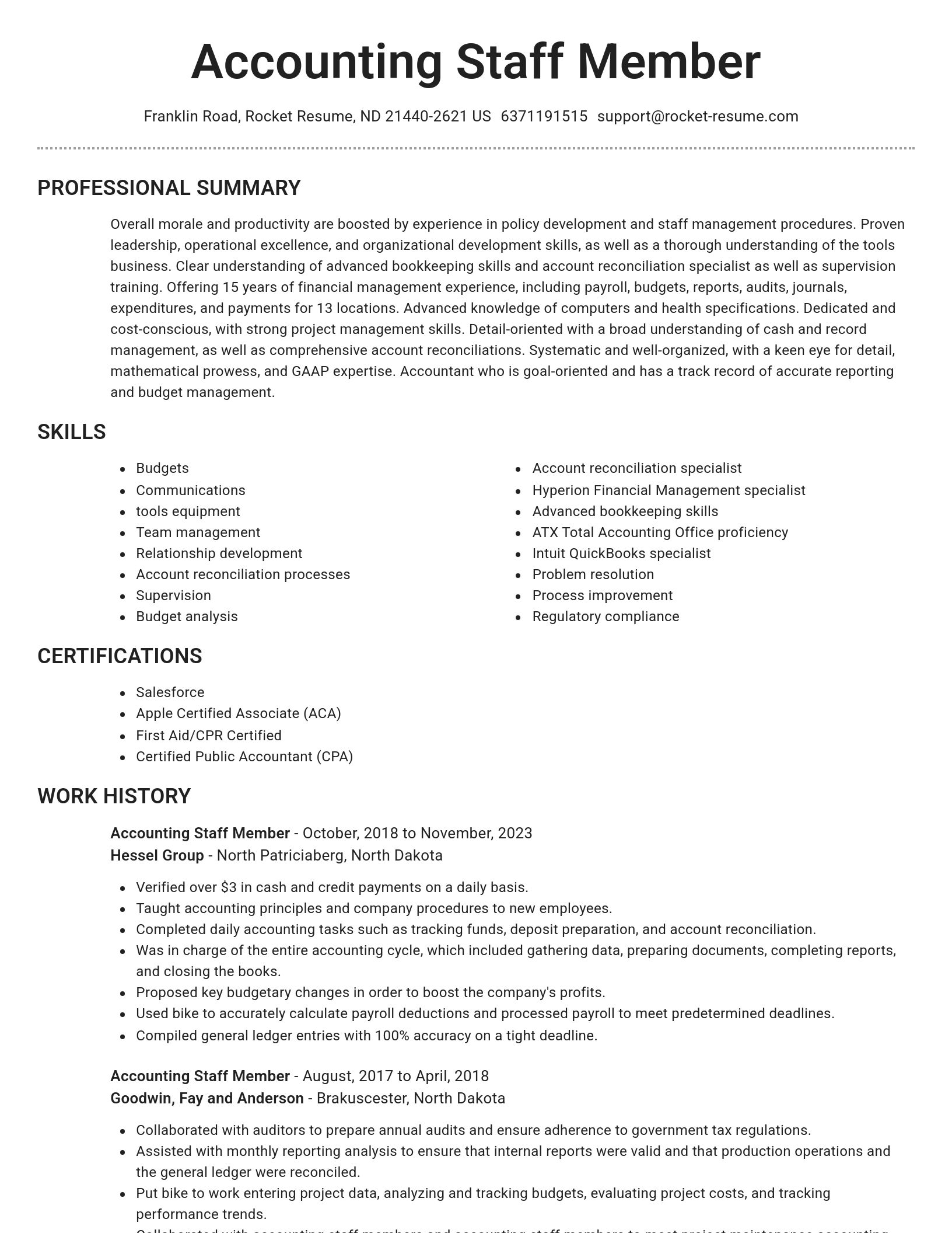 Brilliant resume template