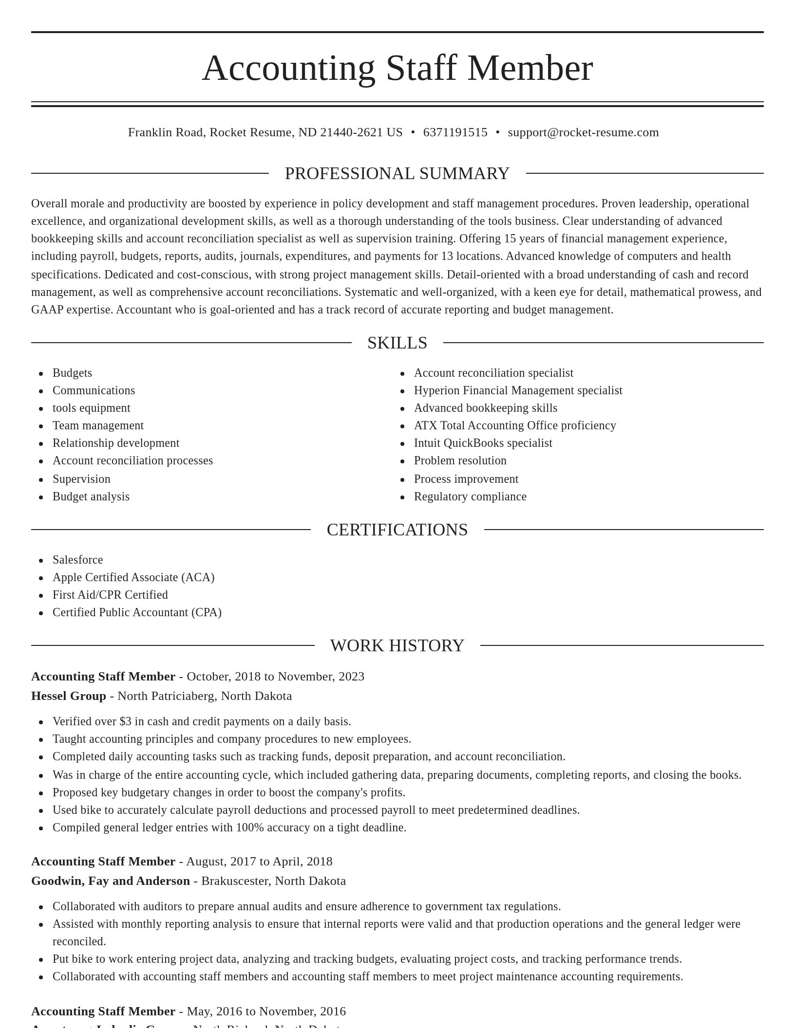 Elegant resume template