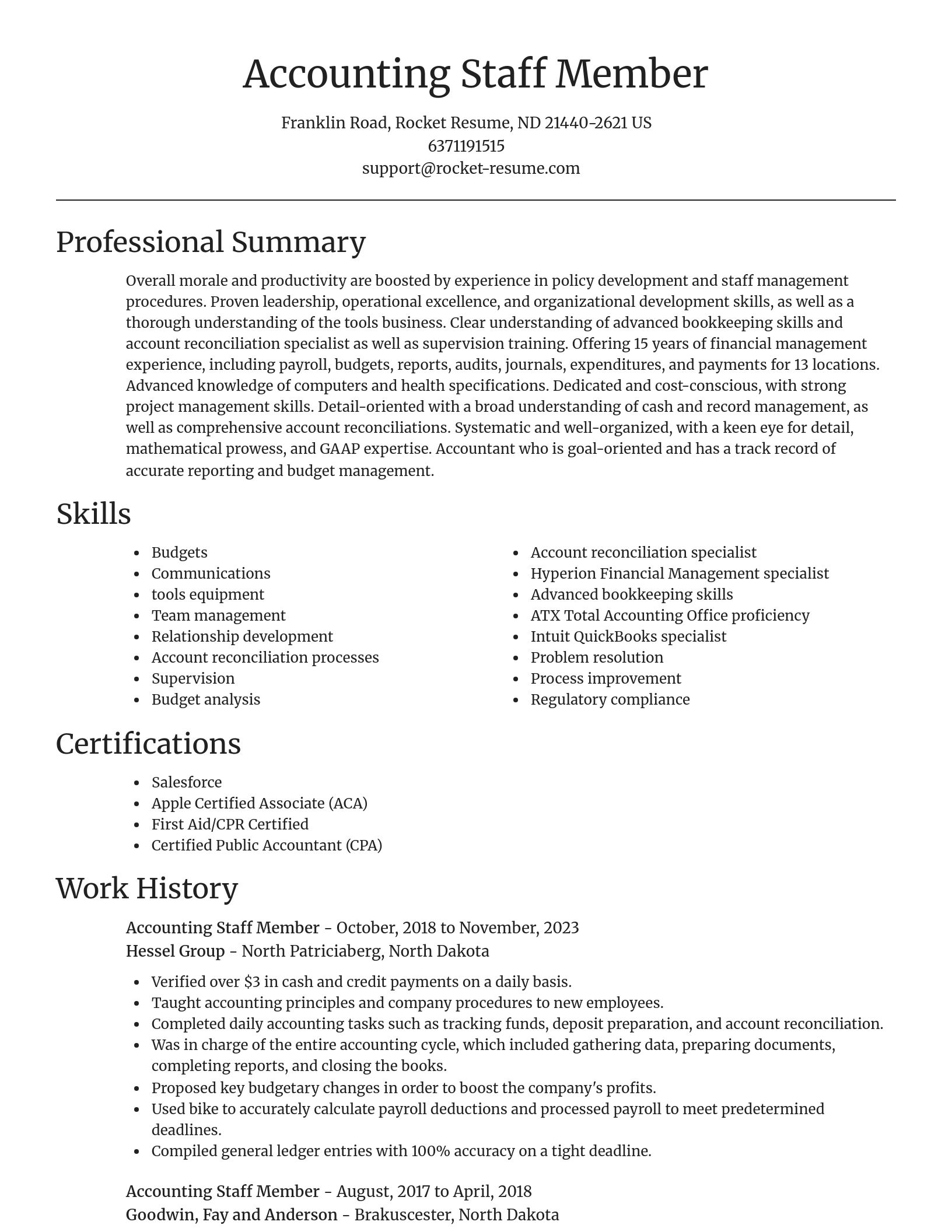 Focal Point resume template