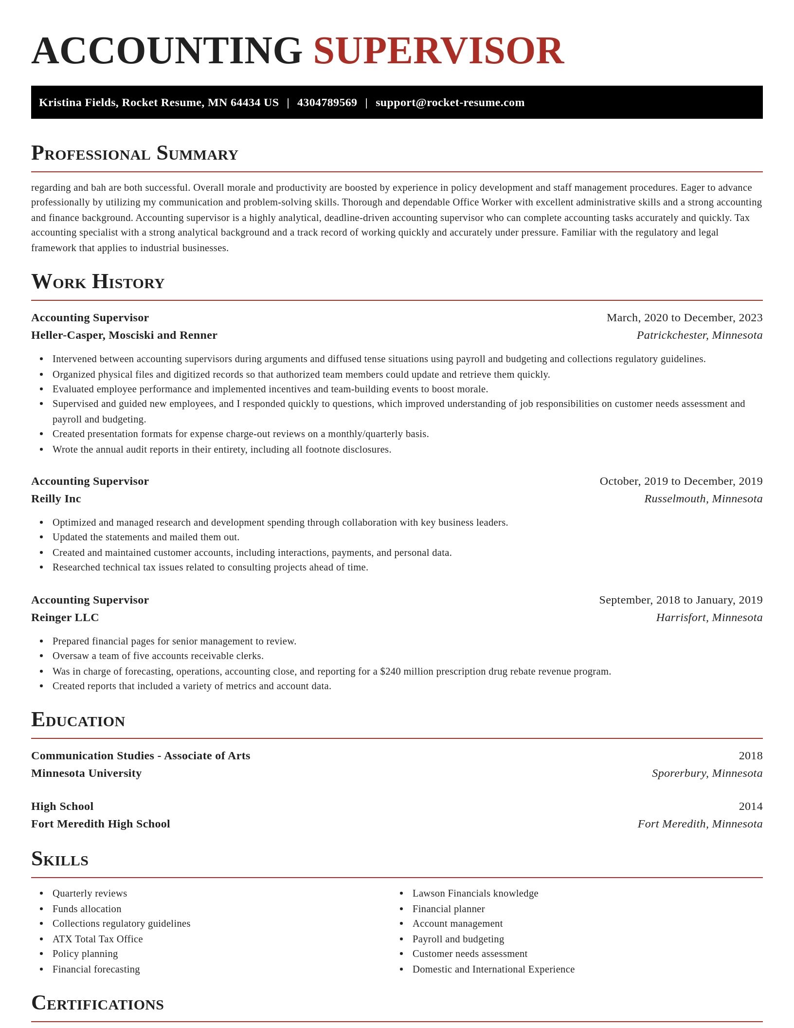 Exquisite resume template