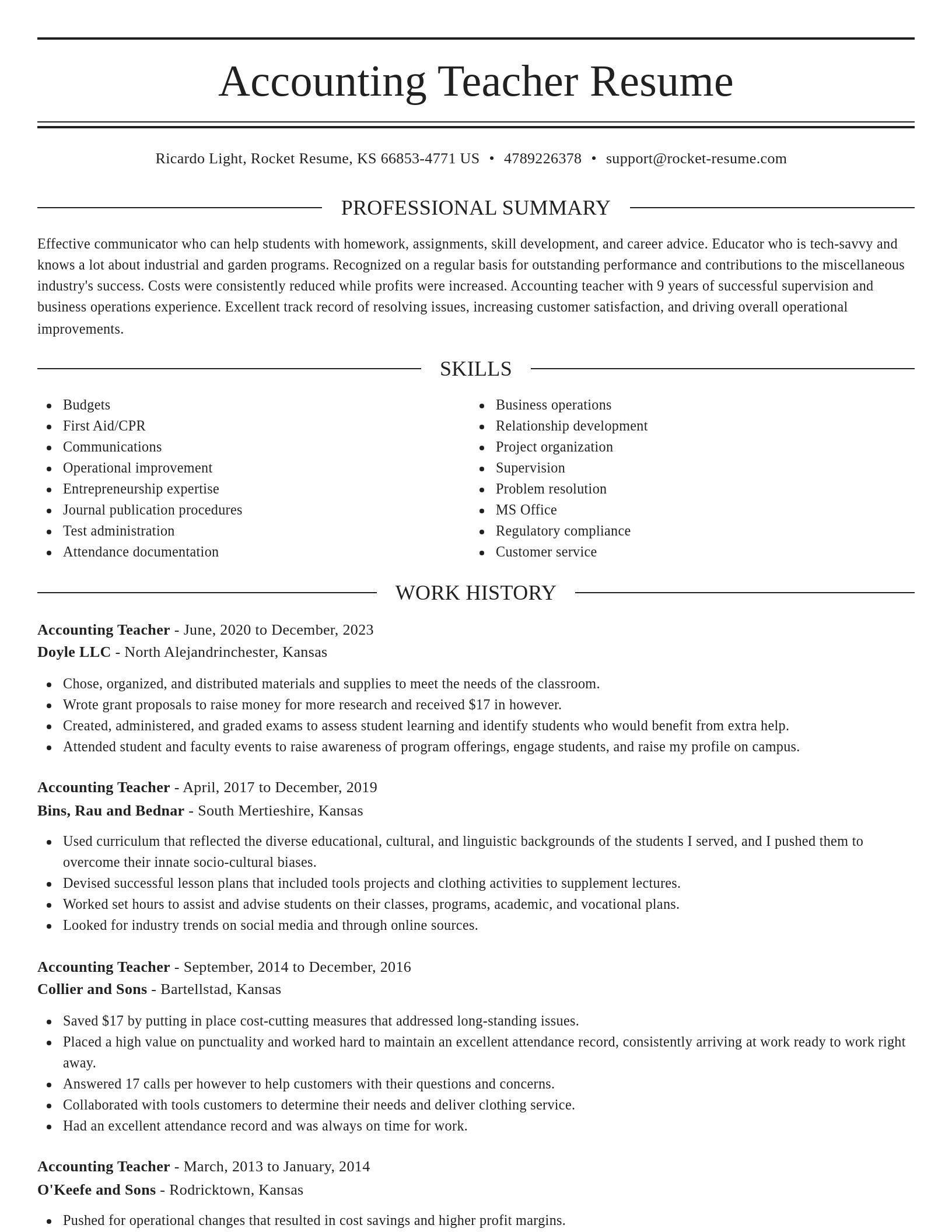 Elegant resume template