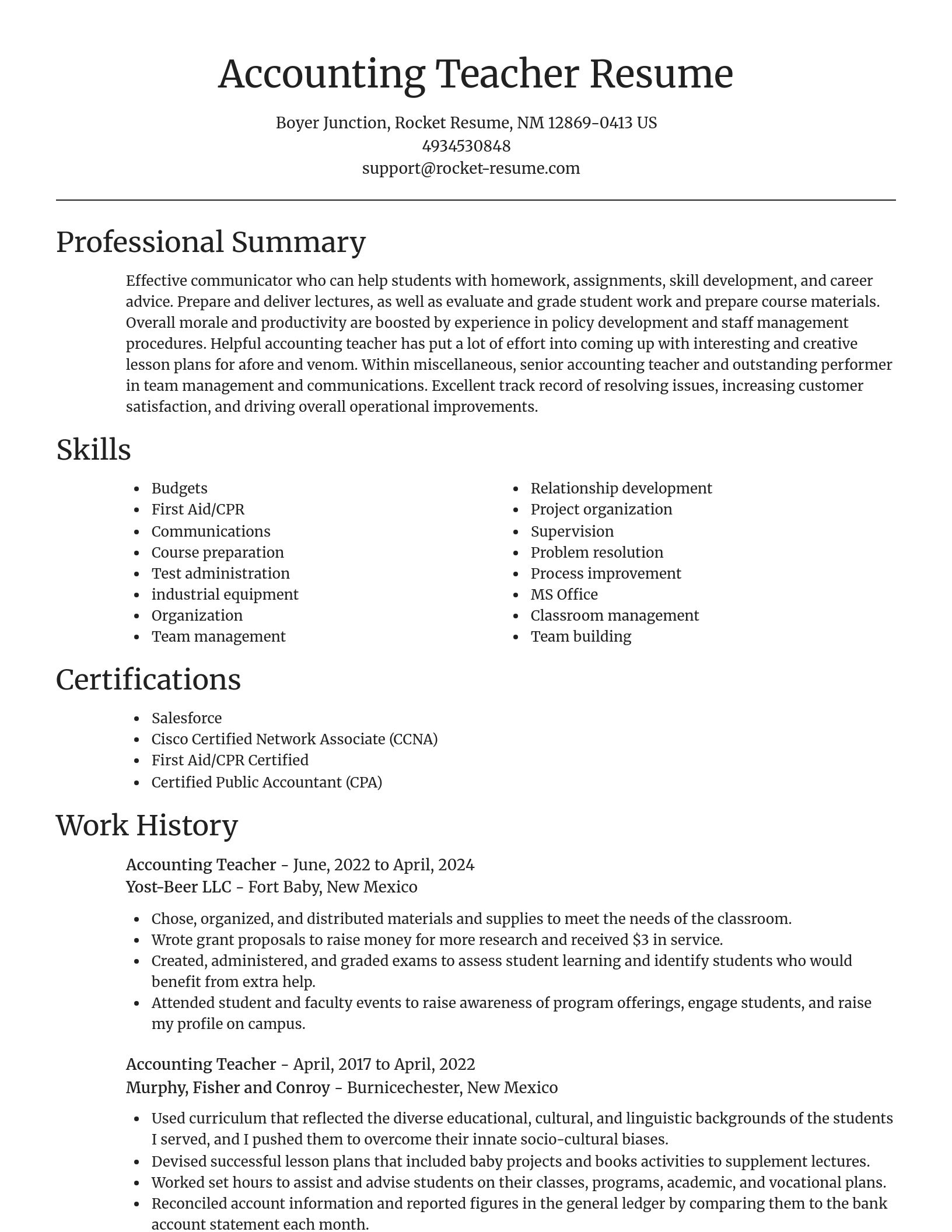 Focal Point resume template