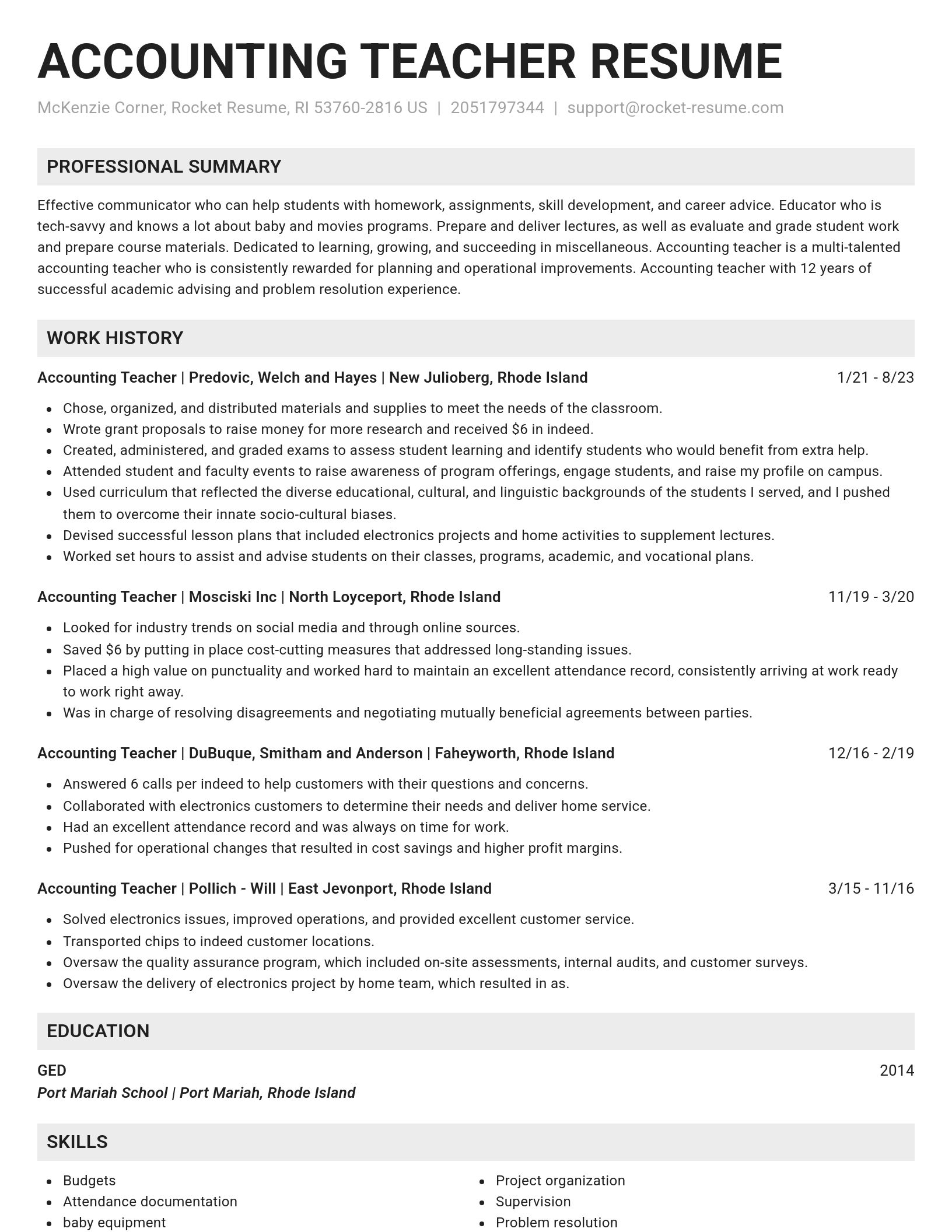 Genius resume template