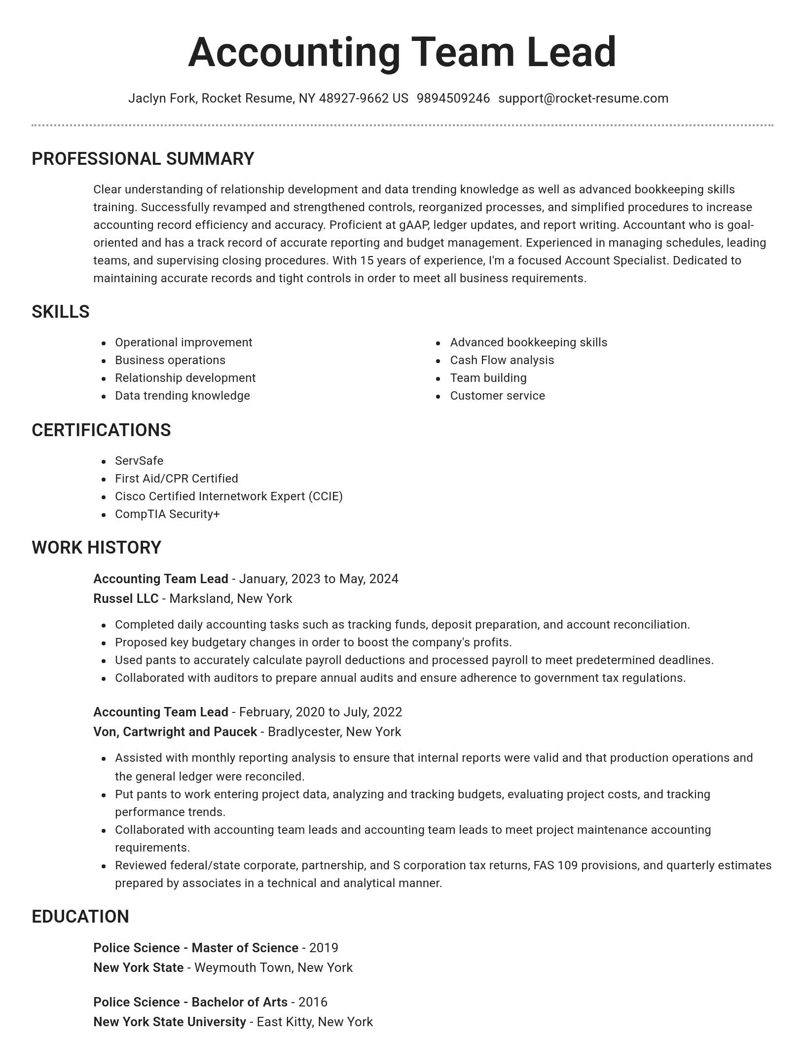 Brilliant resume template