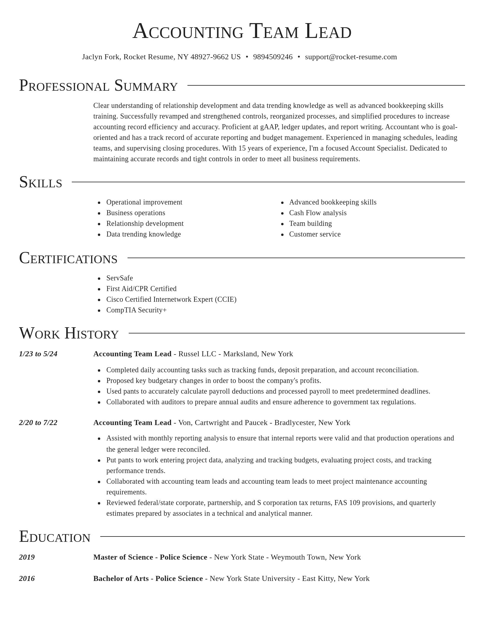 Director resume template