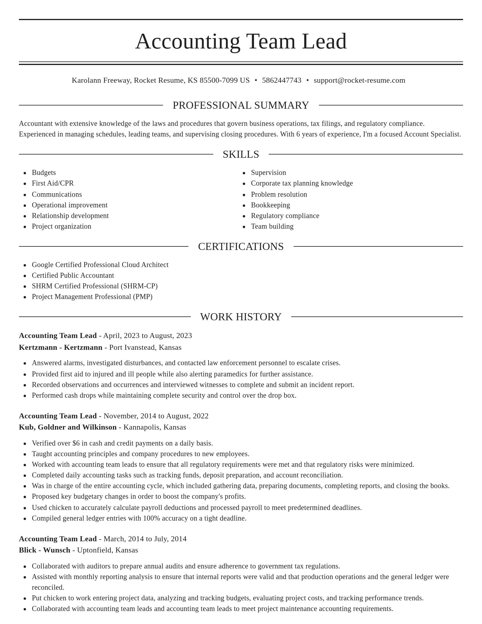 Elegant resume template