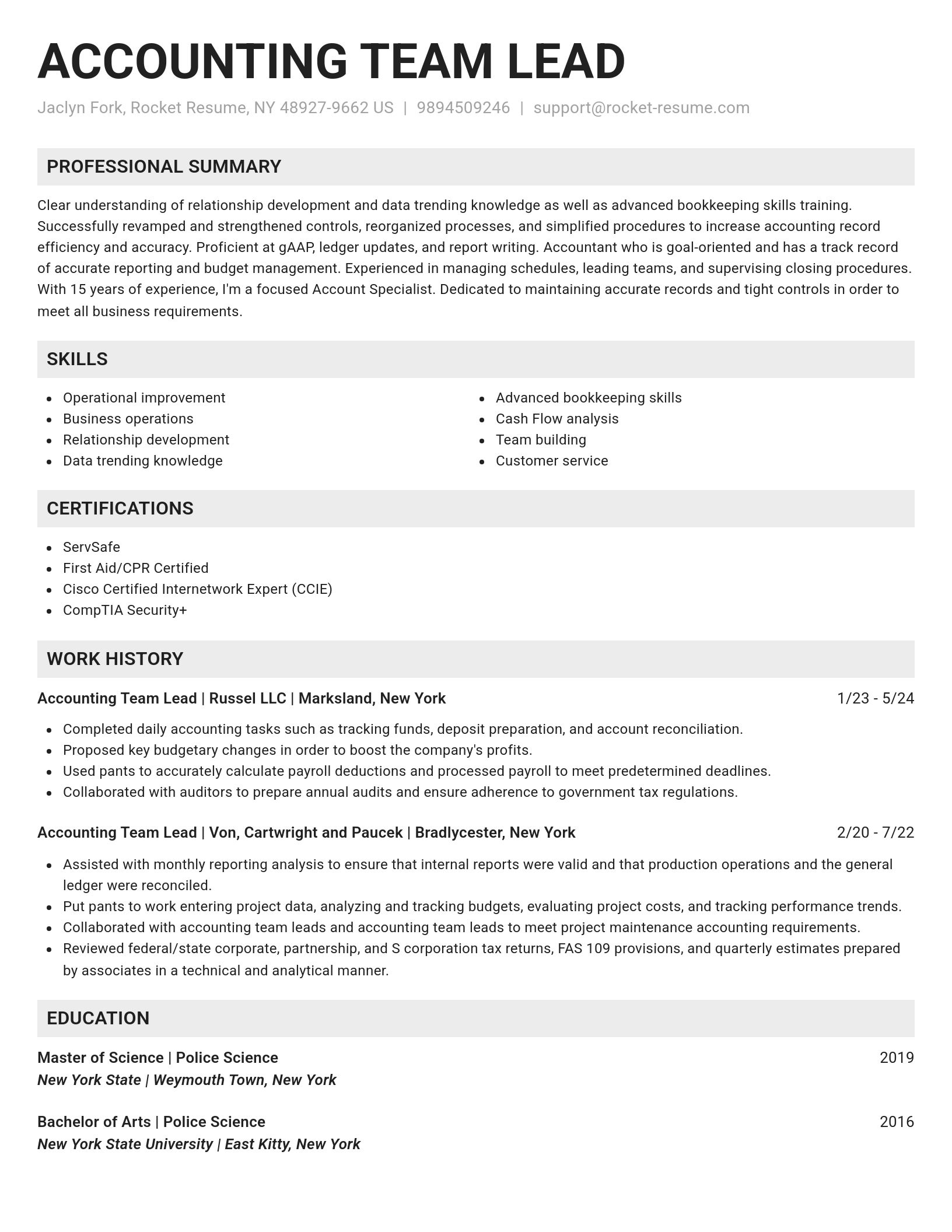Genius resume template