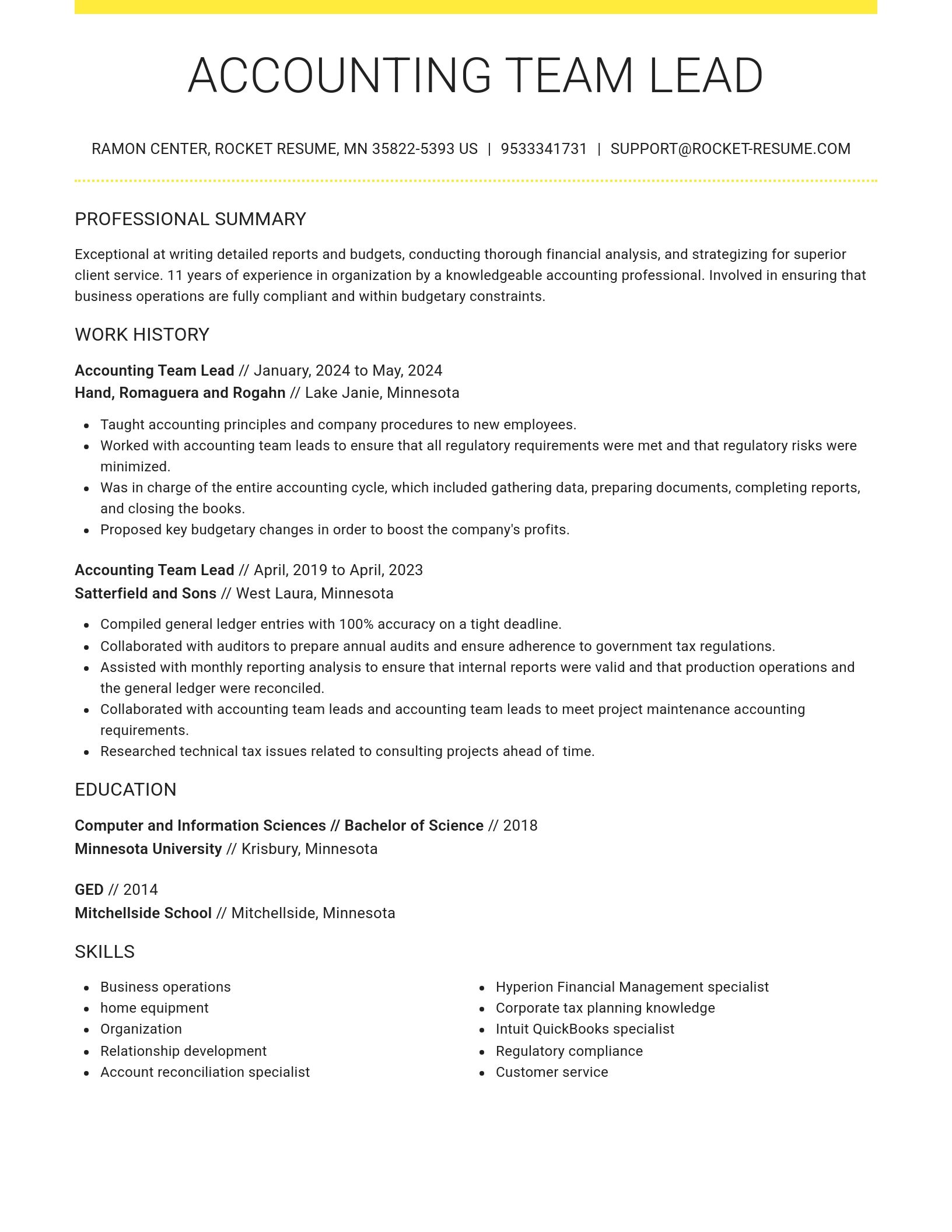 Grand resume template