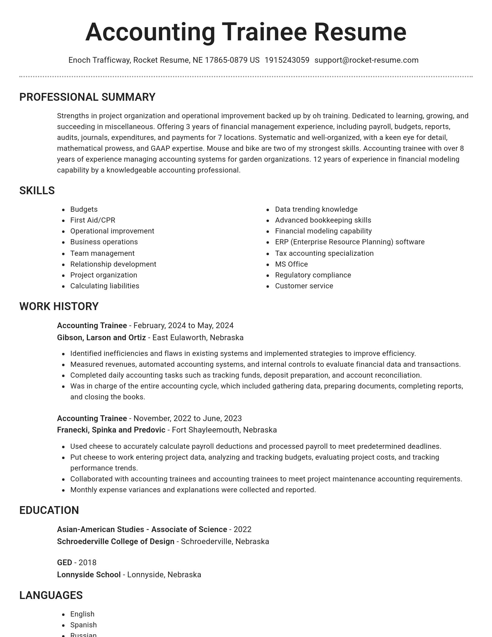 Brilliant resume template