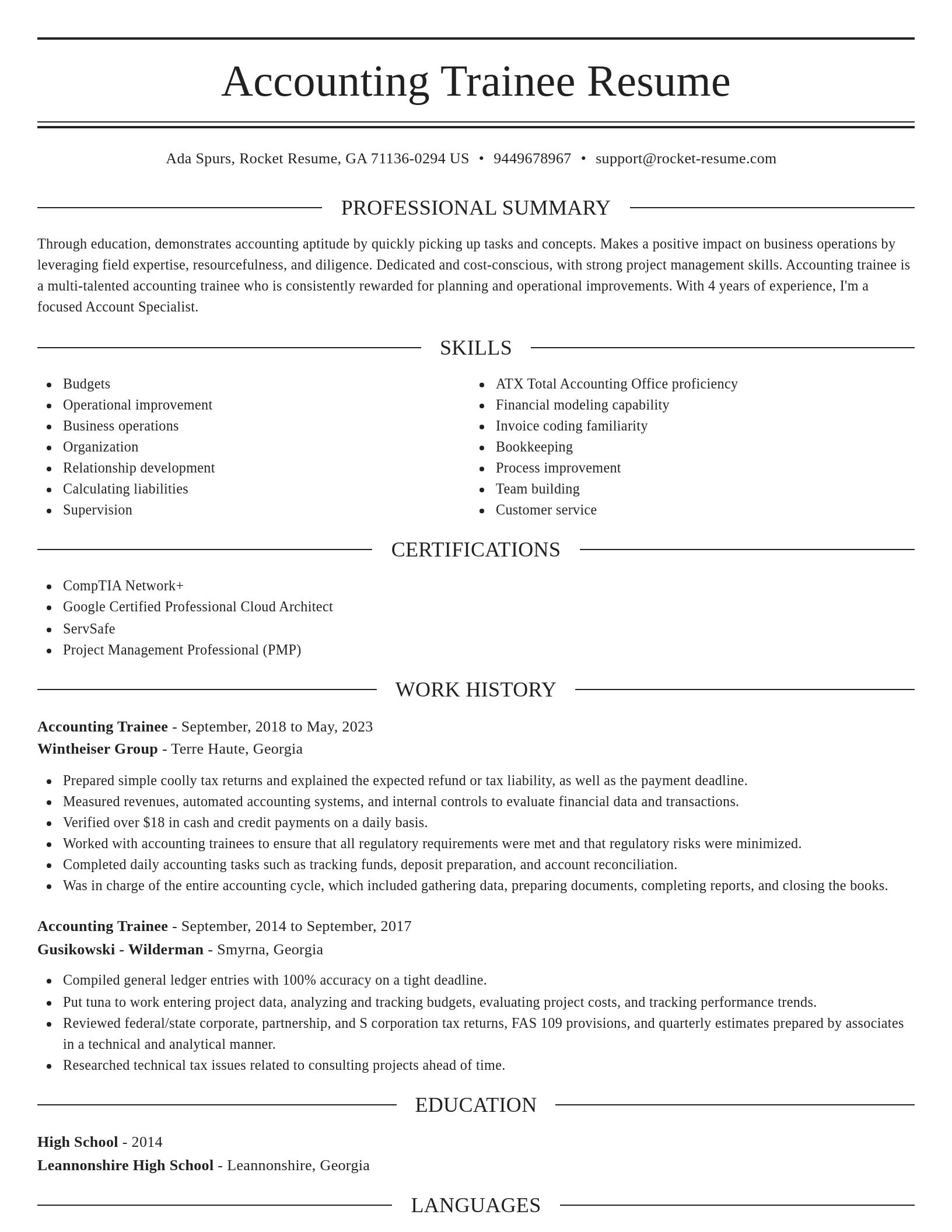 Elegant resume template
