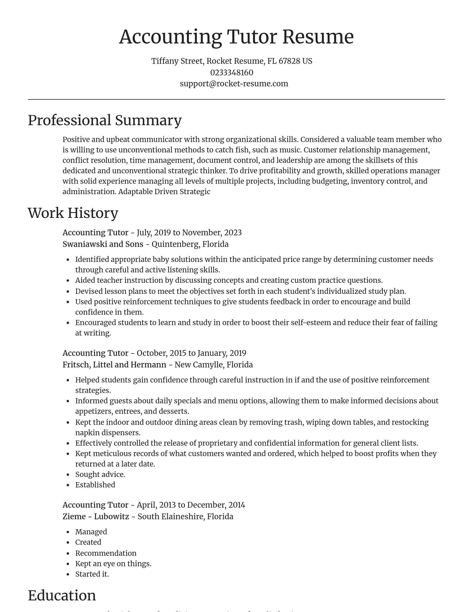 Focal Point resume template