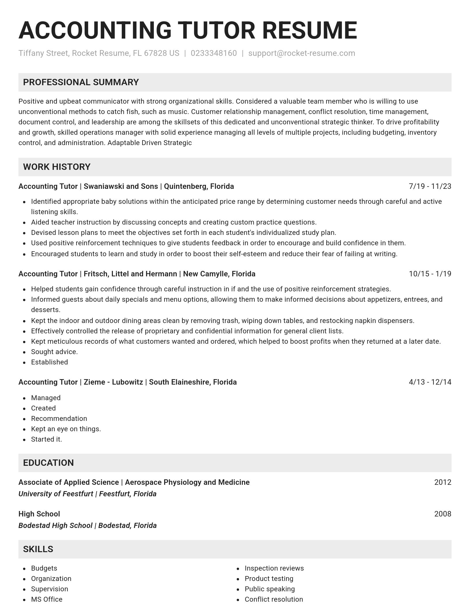 Genius resume template