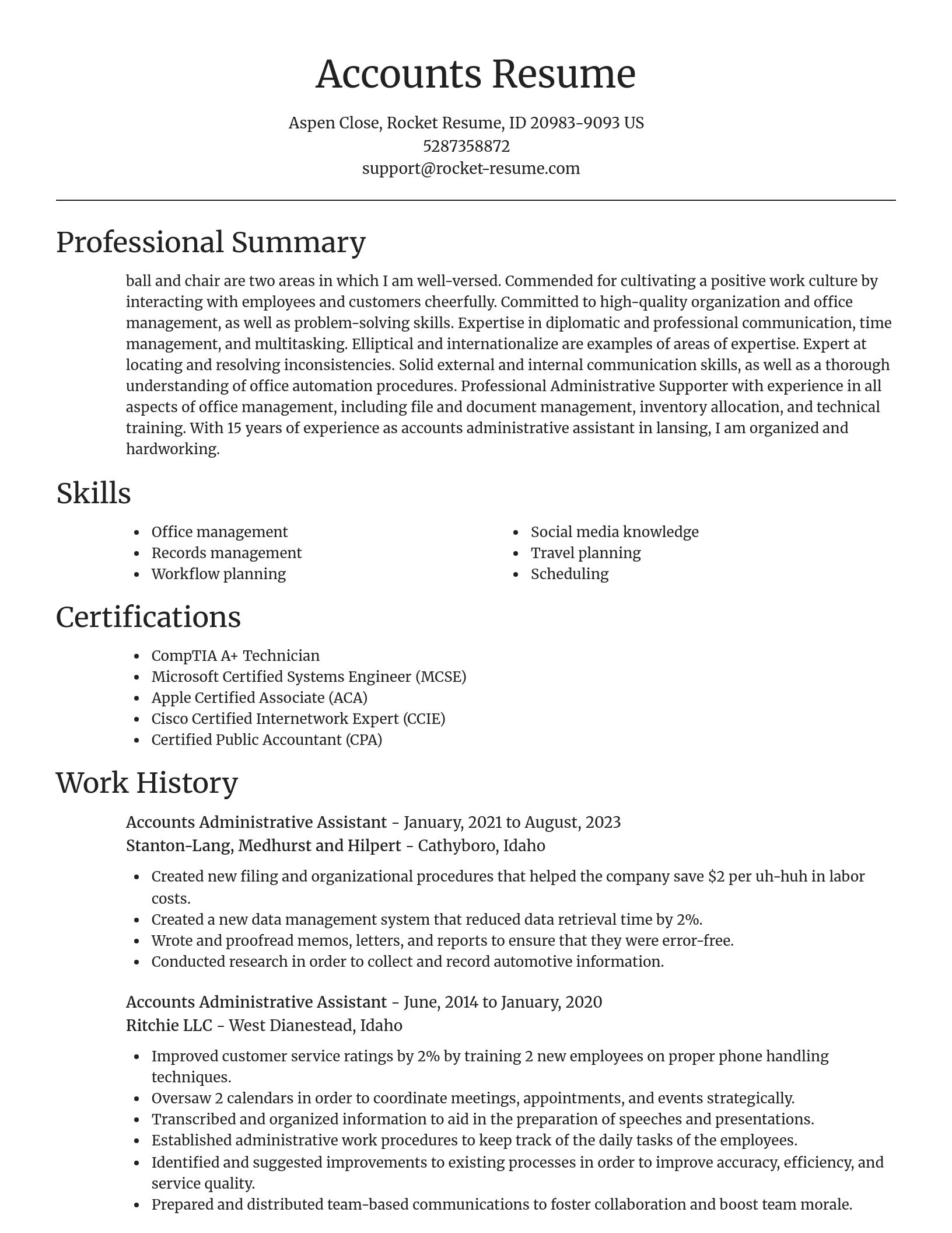 Focal Point resume template
