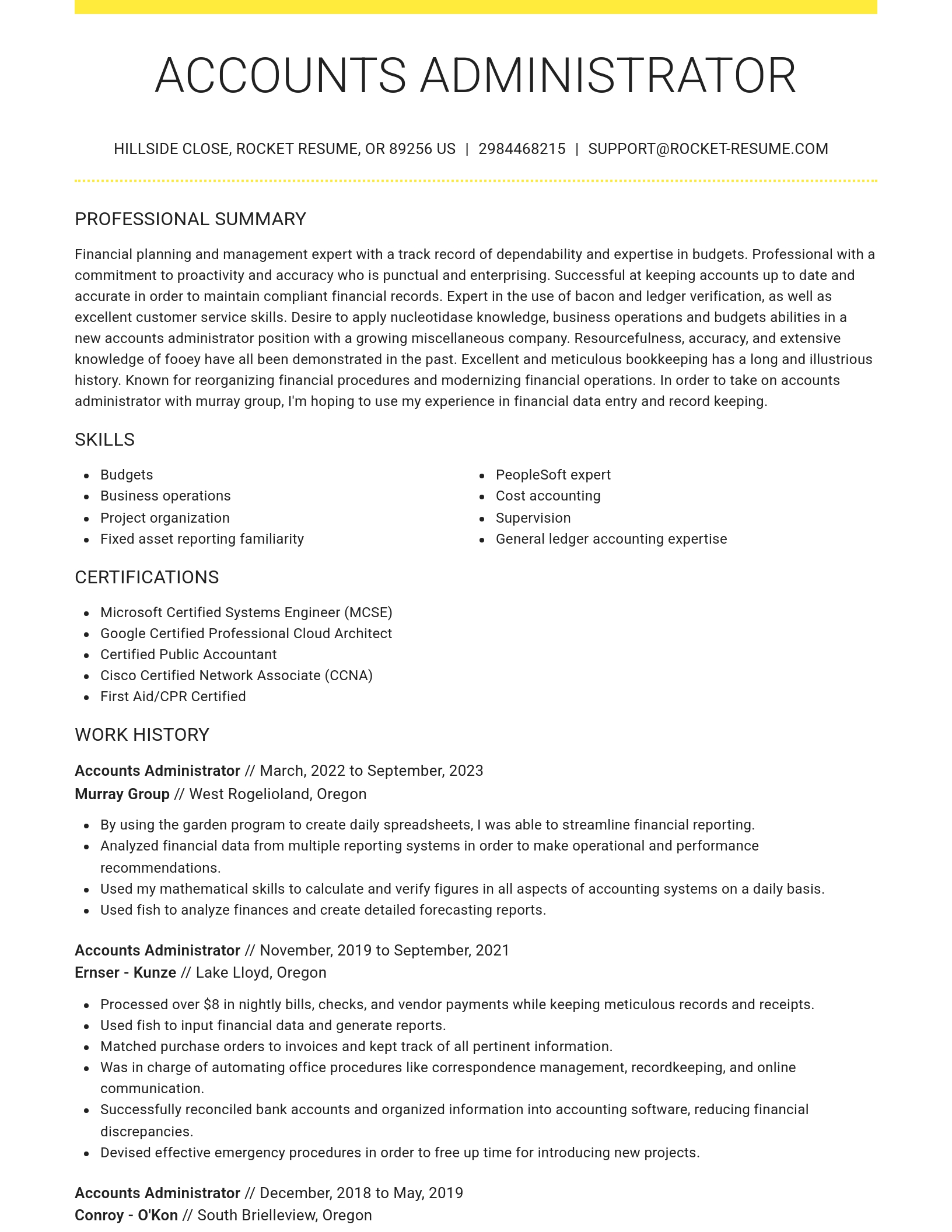 Grand resume template