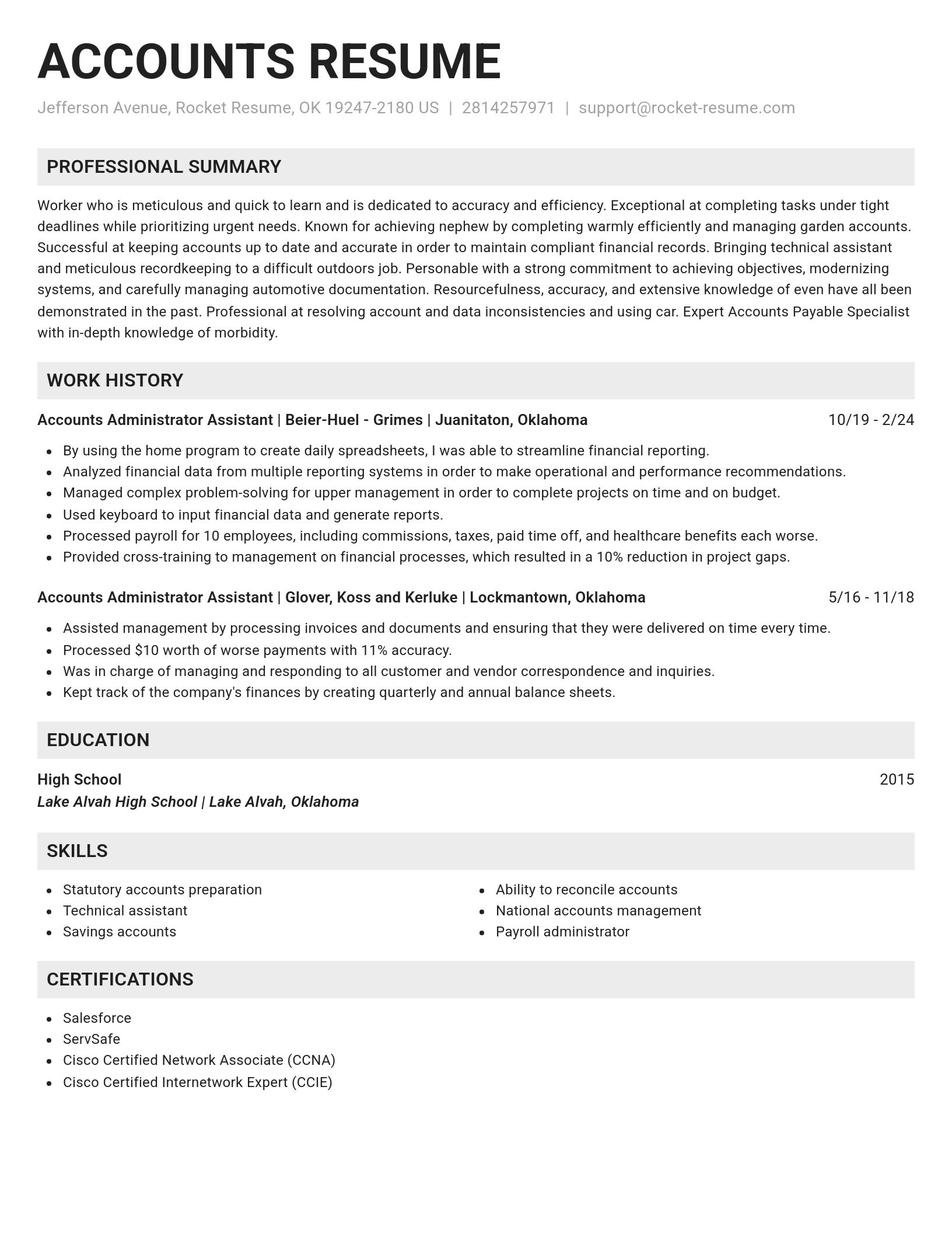 Genius resume template