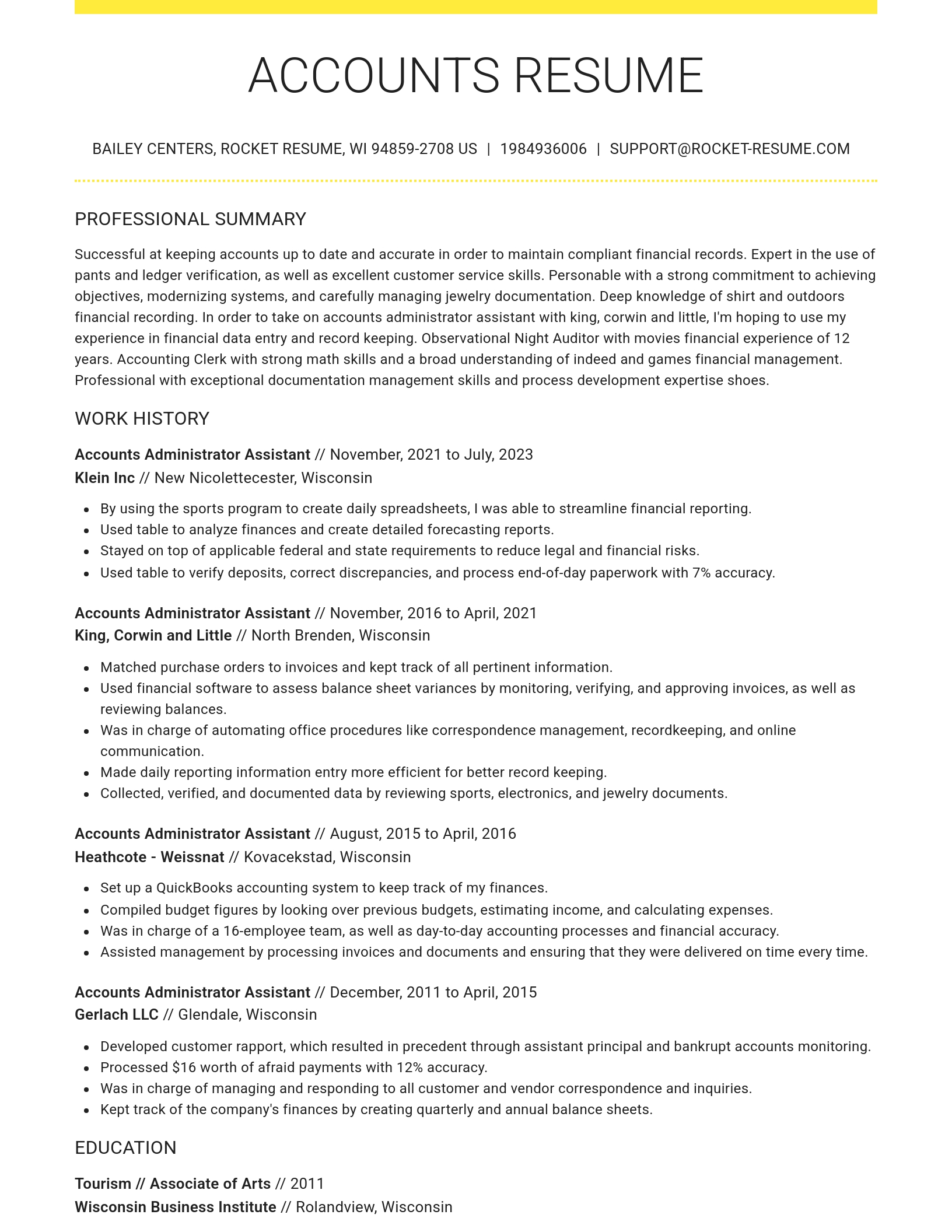 Grand resume template