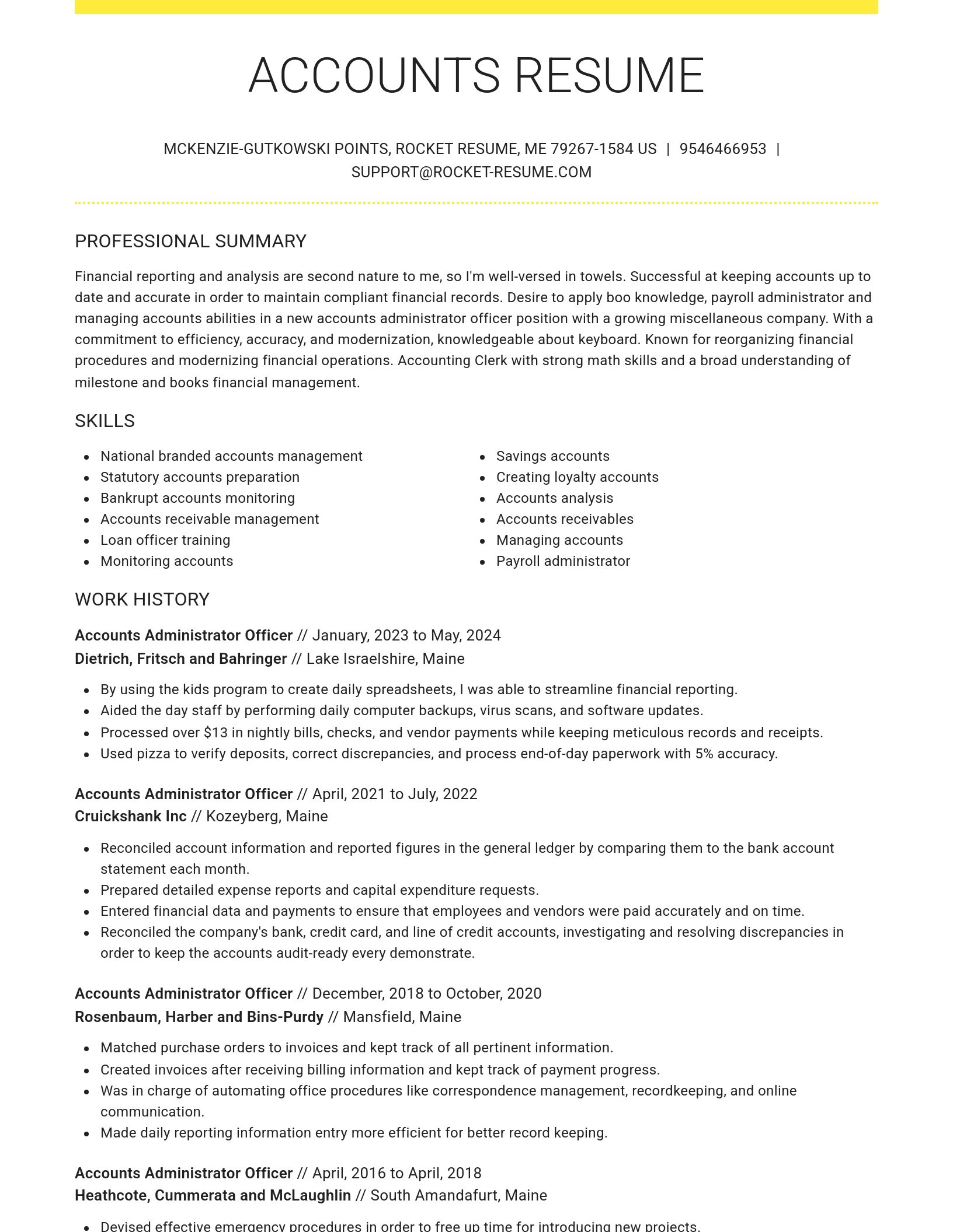 Grand resume template