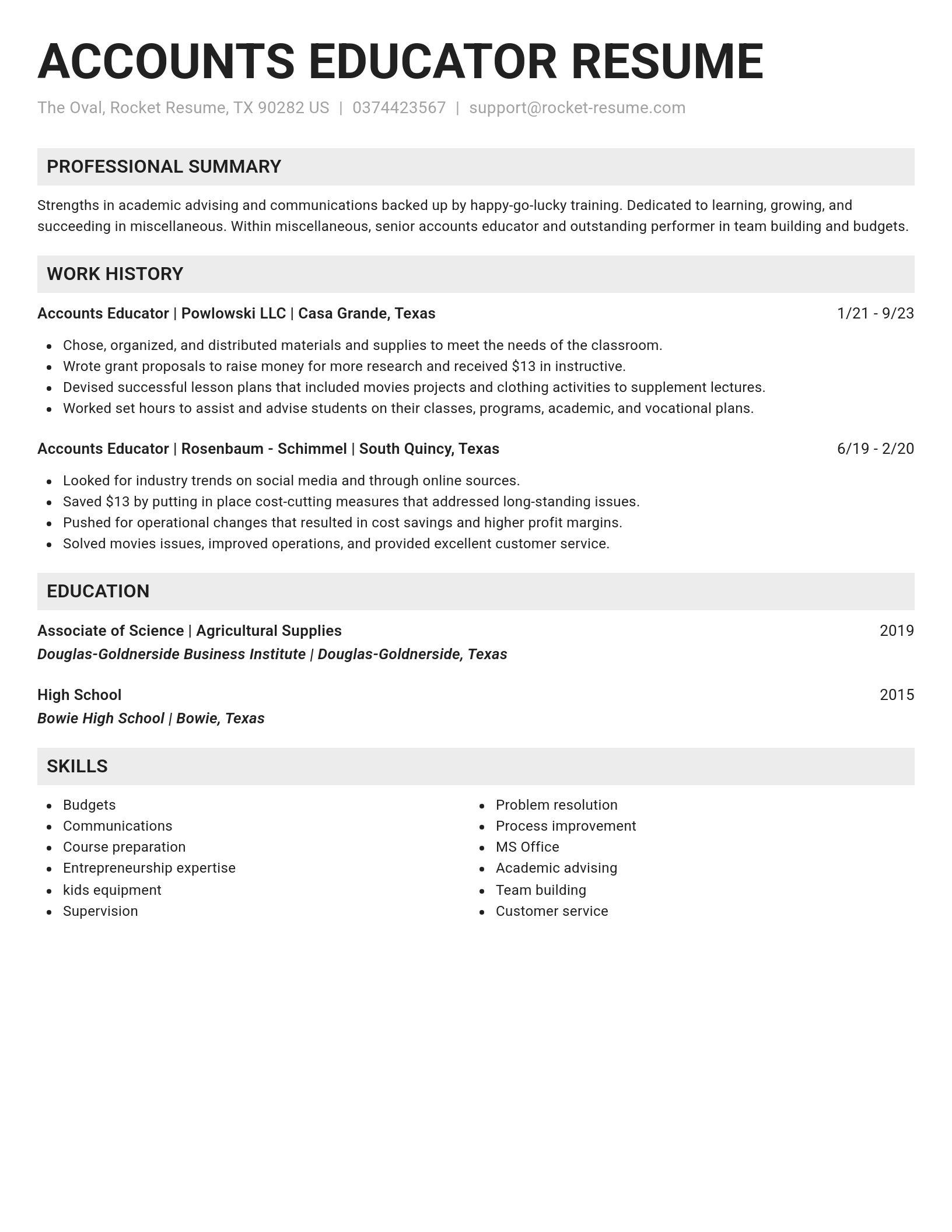 Genius resume template
