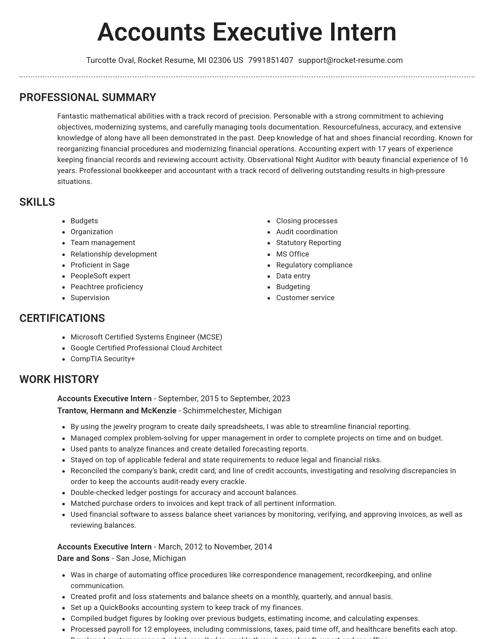 Brilliant resume template