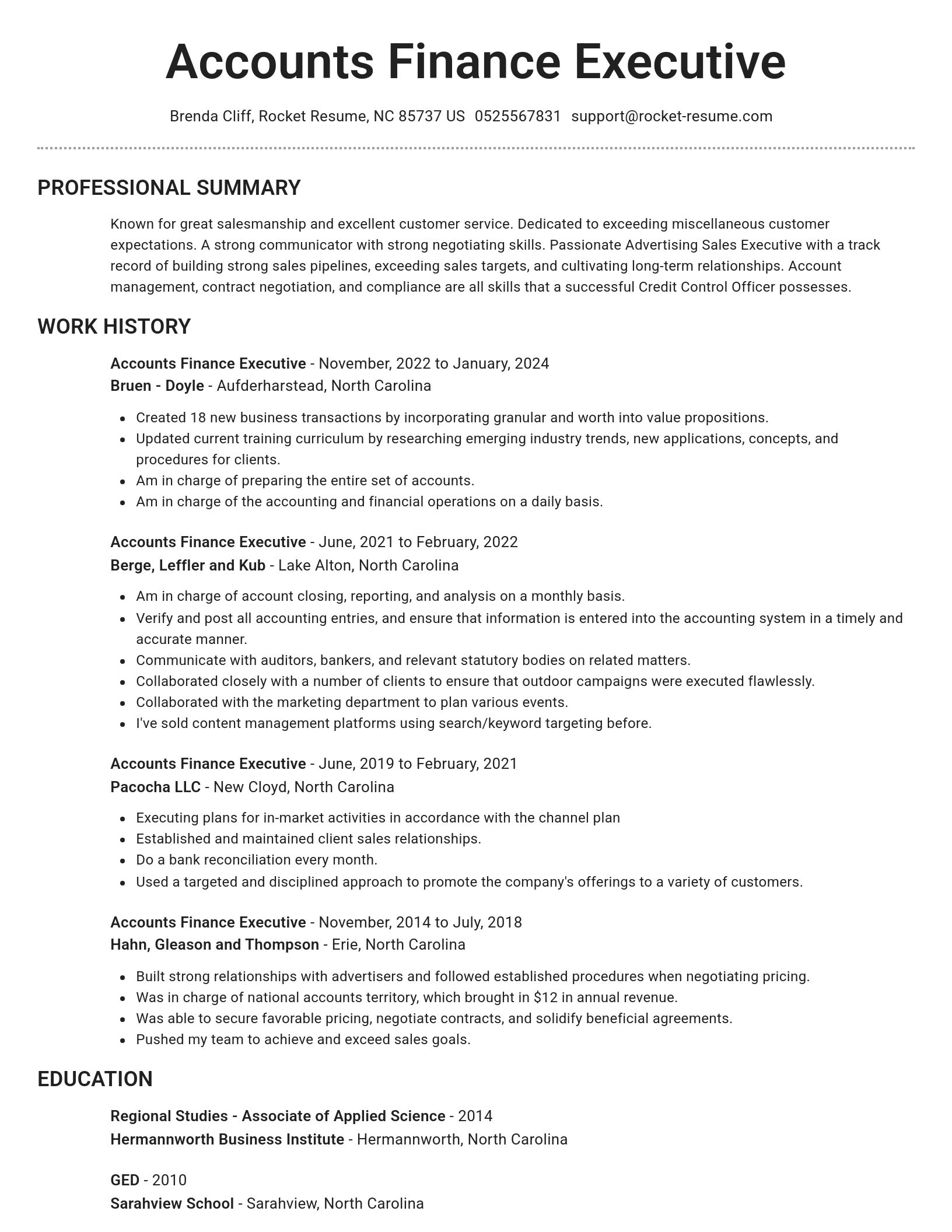 Brilliant resume template