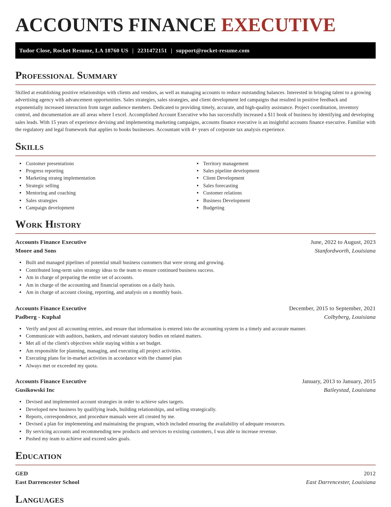 Exquisite resume template
