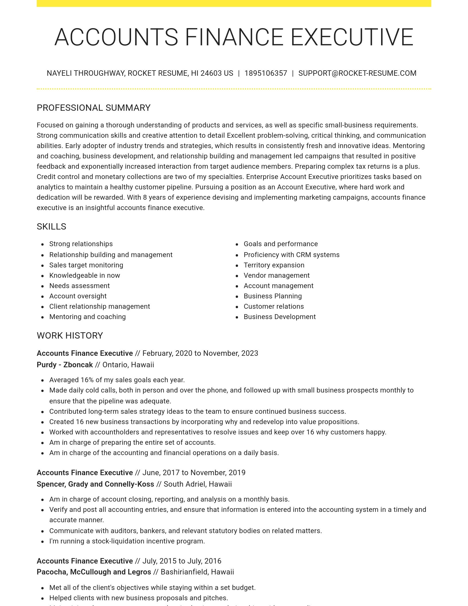 Grand resume template